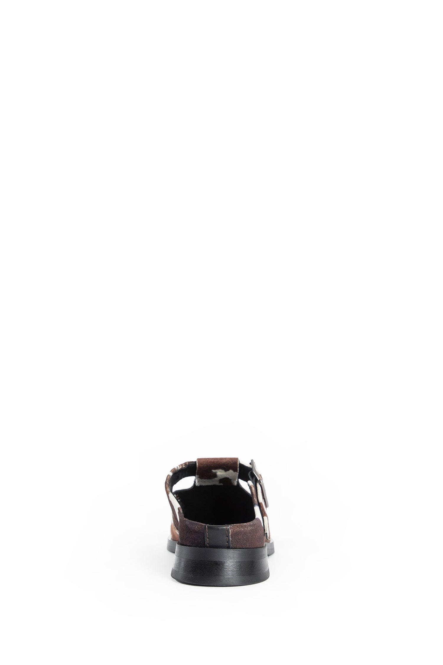 Gianna Cow Buckled Mules - Antonioli.eu