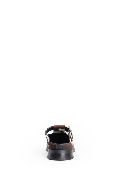 Gianna Cow Buckled Mules - Antonioli.eu