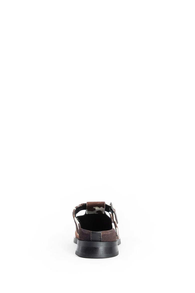 Gianna Cow Buckled Mules - Antonioli.eu