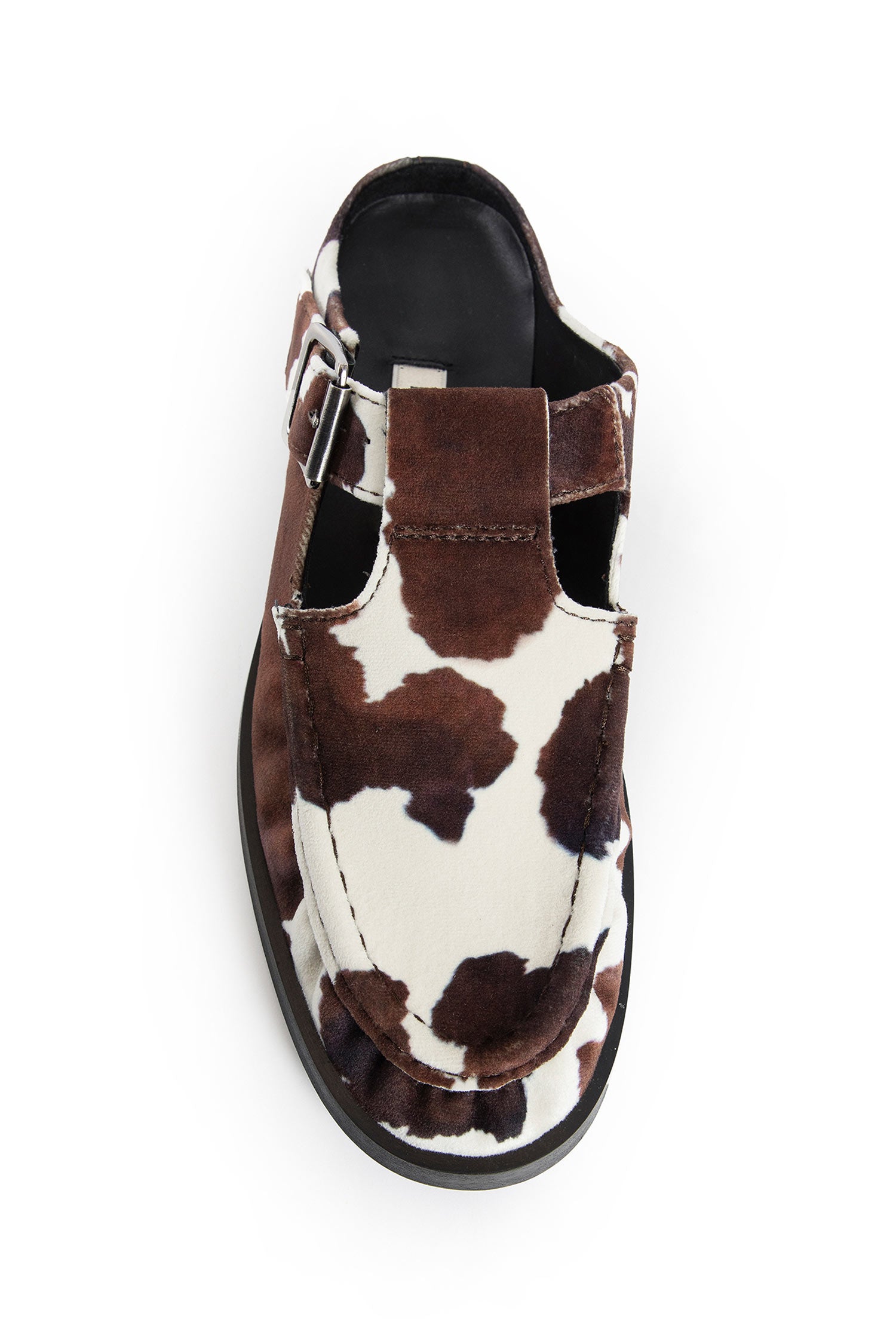 Gianna Cow Buckled Mules - Antonioli.eu