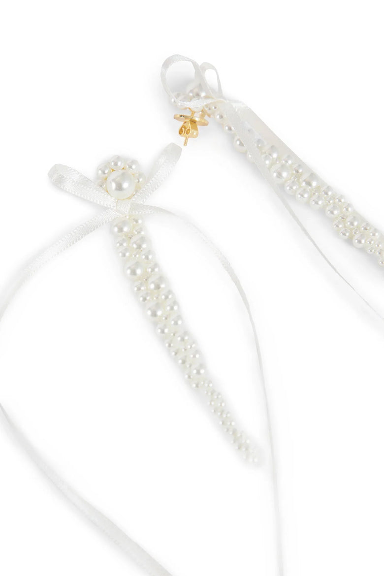 Slim Bow Ribbon Drip Earrings - Antonioli.eu