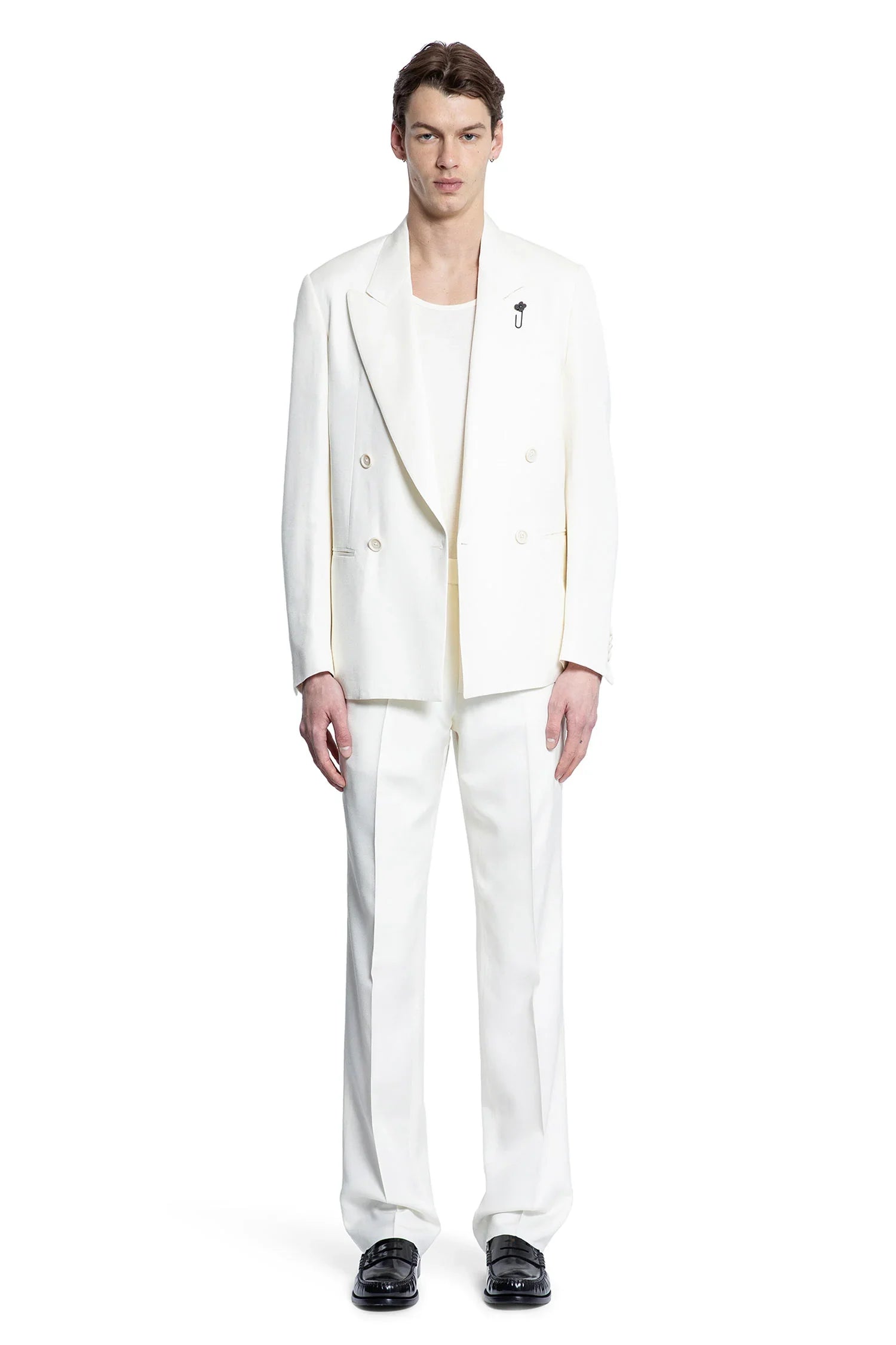 Viscose Twill Double-Breasted Blazer - Antonioli.eu