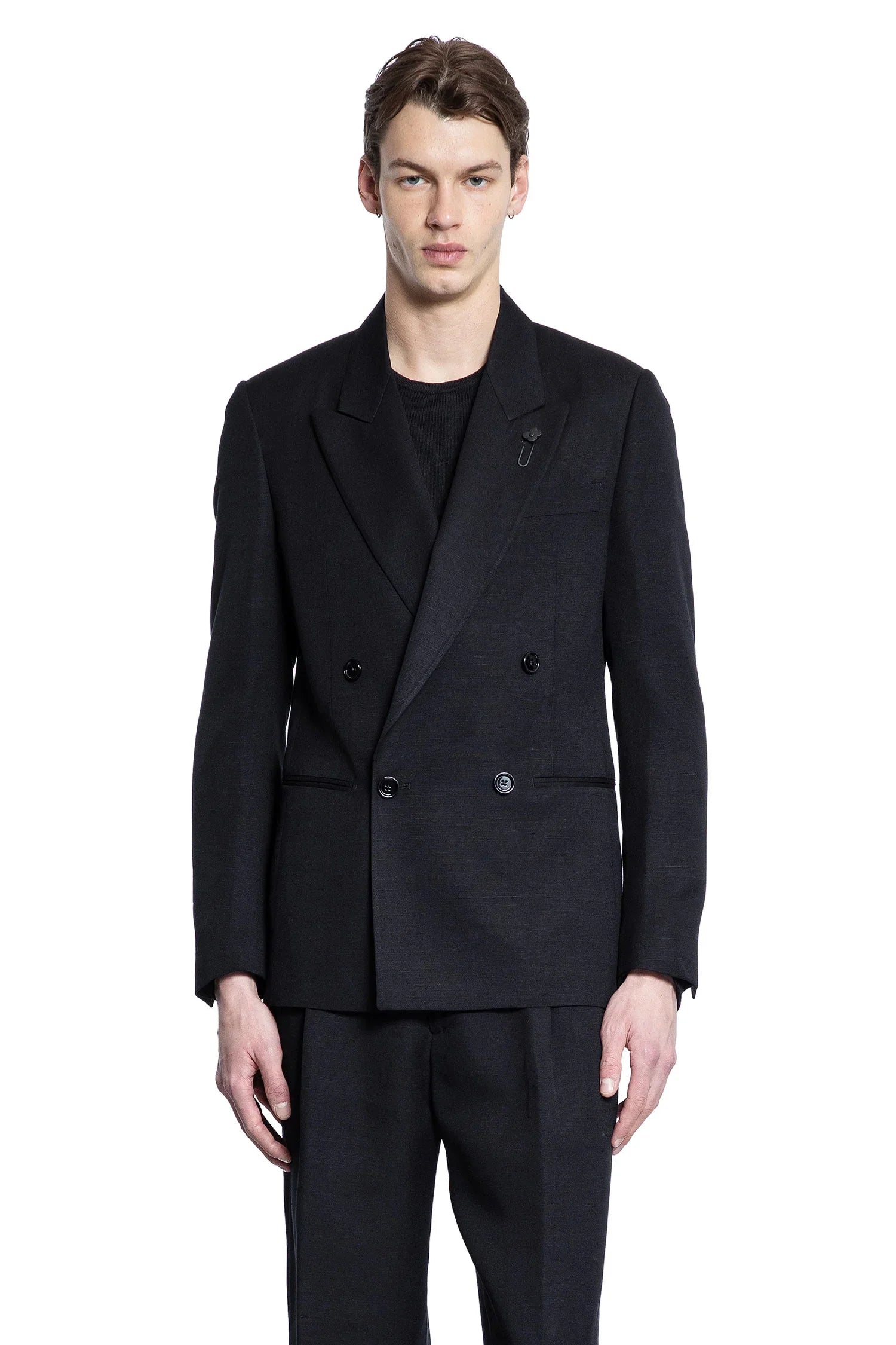 Wool Mohair double-Breasted Blazer - Antonioli.eu