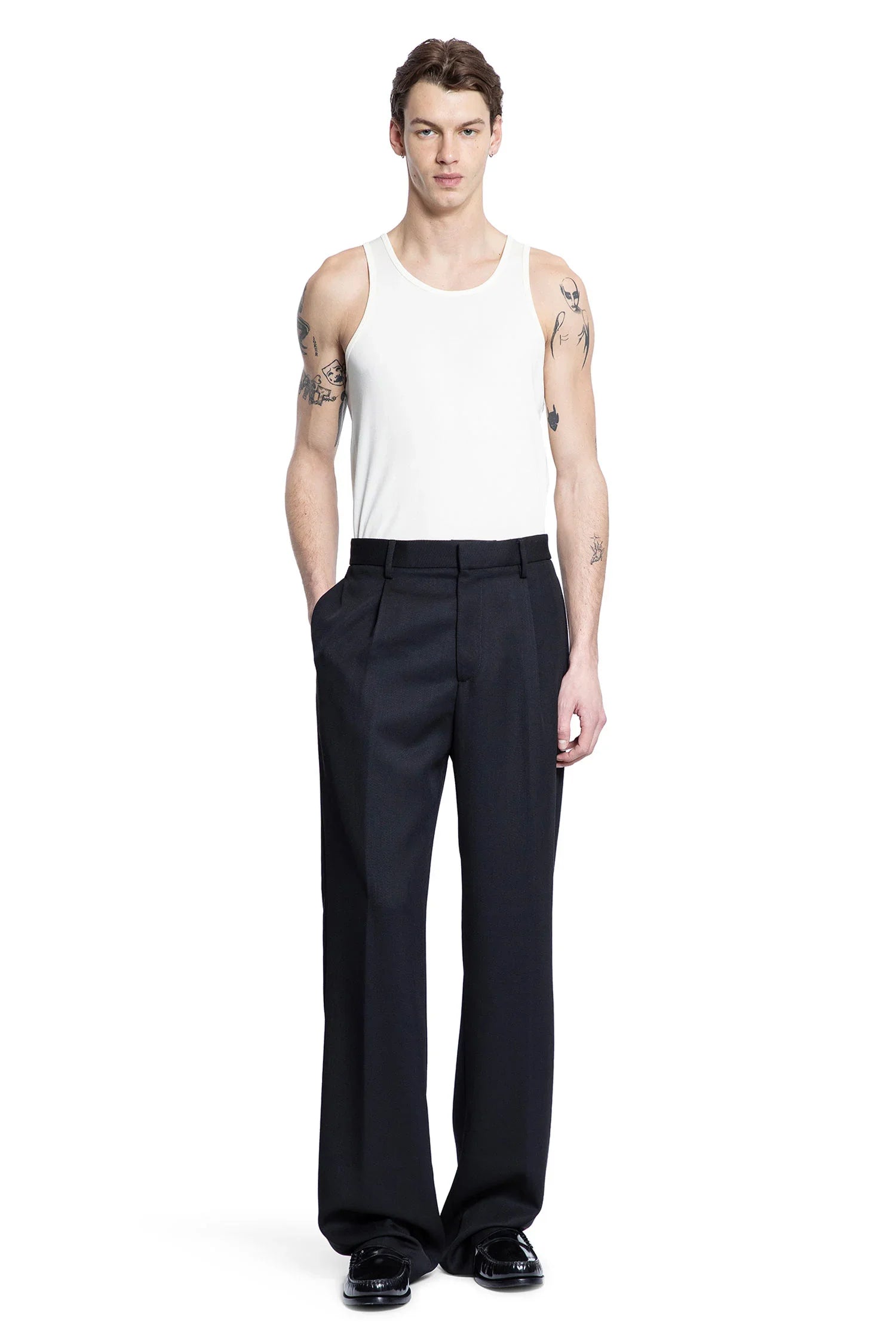 Crêpe Covert Trousers - Antonioli.eu