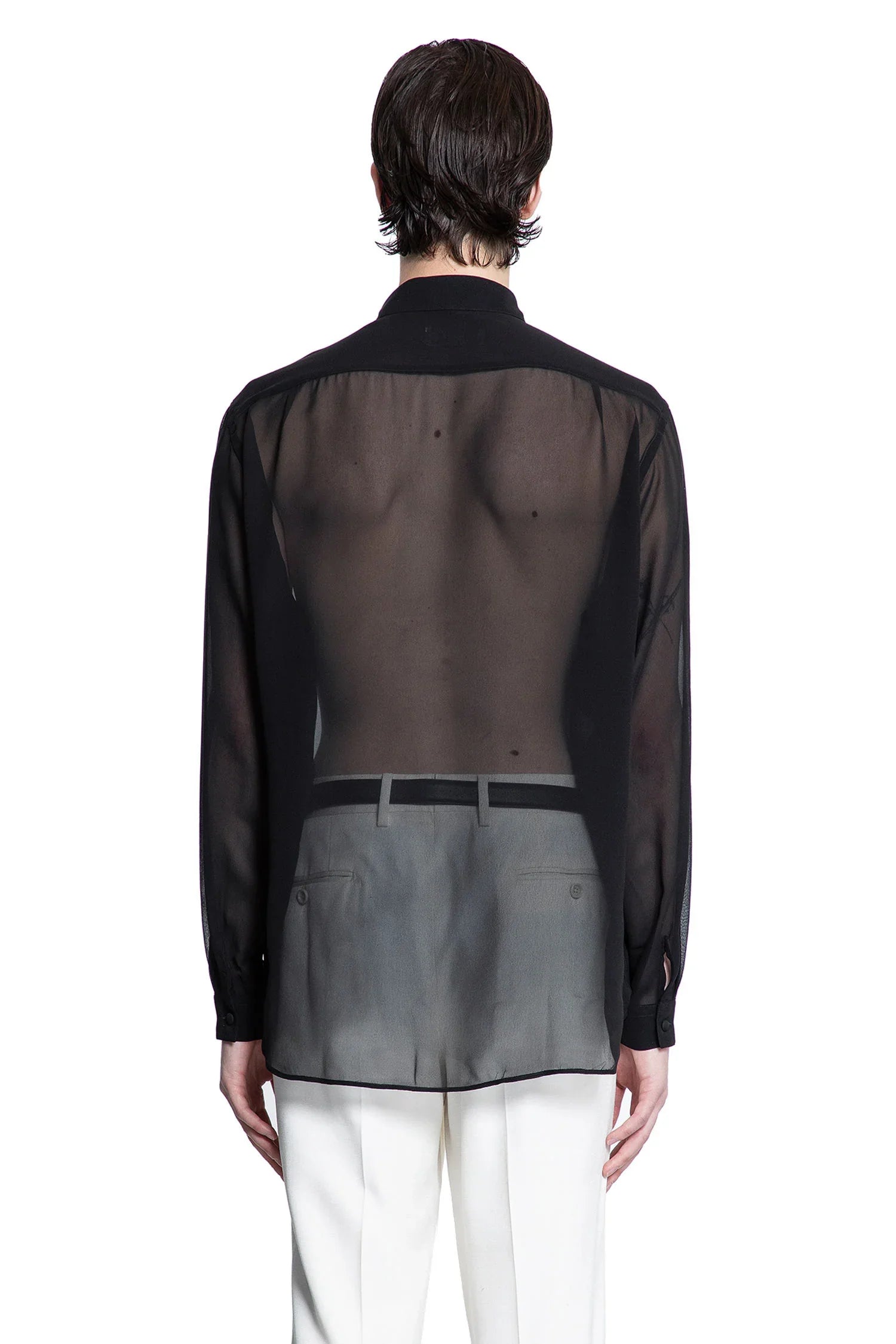 Silk Chiffon Long Sleeve Shirt - Antonioli.eu
