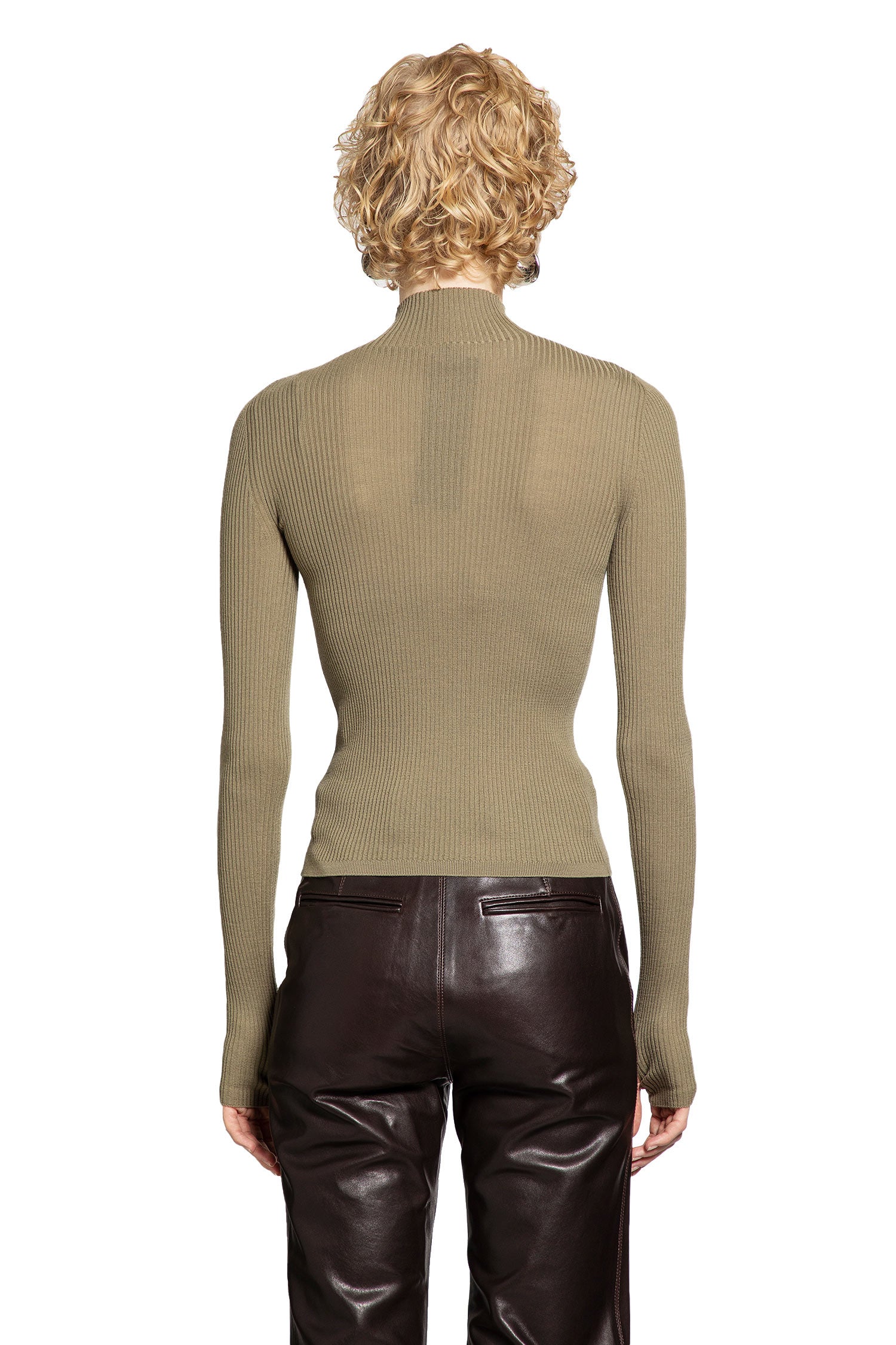 Ribbed Turtleneck Top