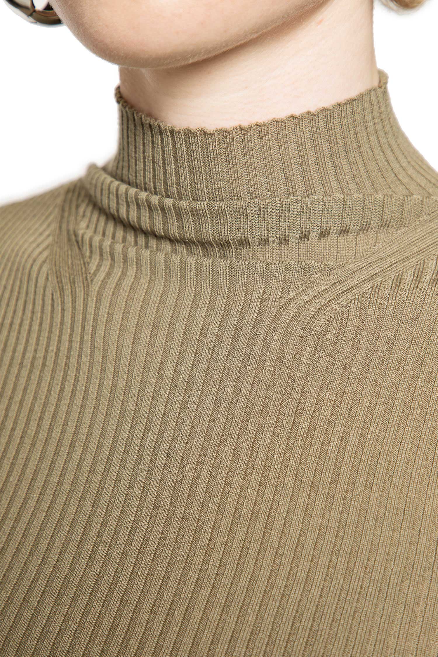 Ribbed Turtleneck Top