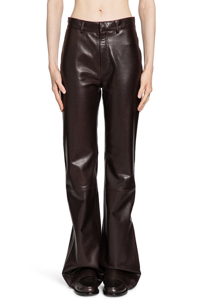 Flared Trousers In Leather
