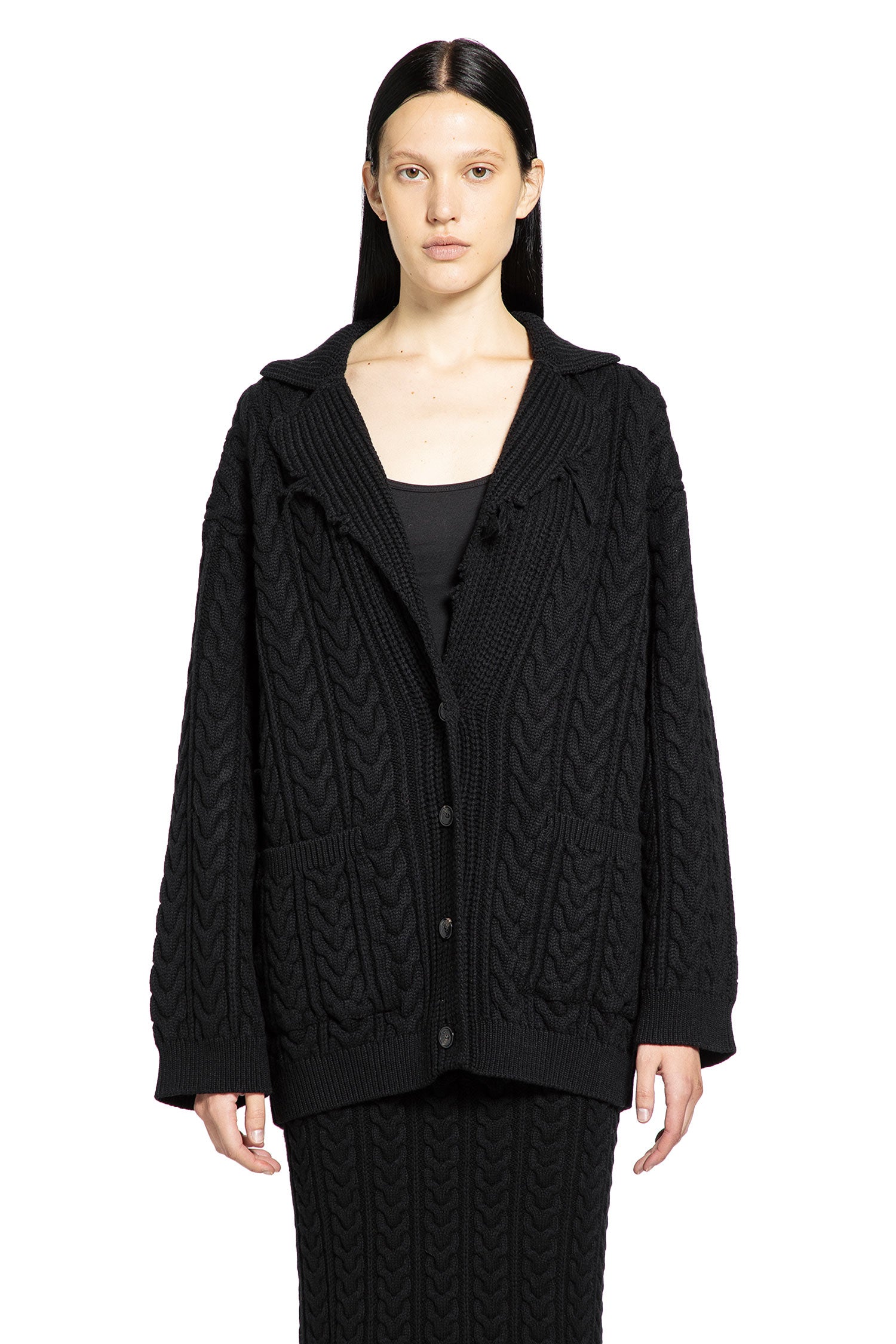 LANEUS WOMAN BLACK KNITWEAR