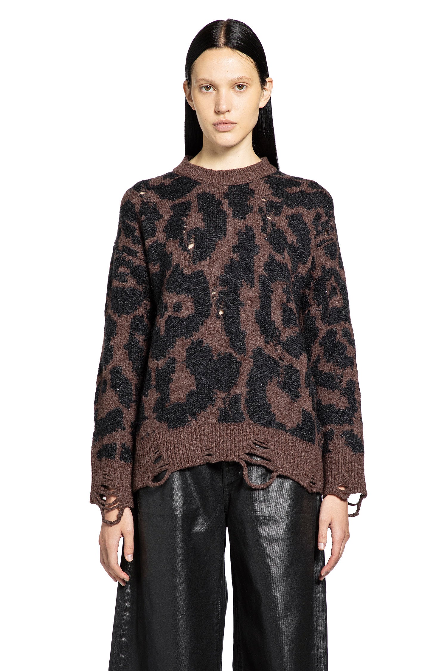 LANEUS WOMAN BROWN KNITWEAR