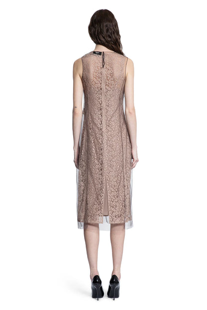 Floral Lace and Tulle Midi Dress - Antonioli.eu