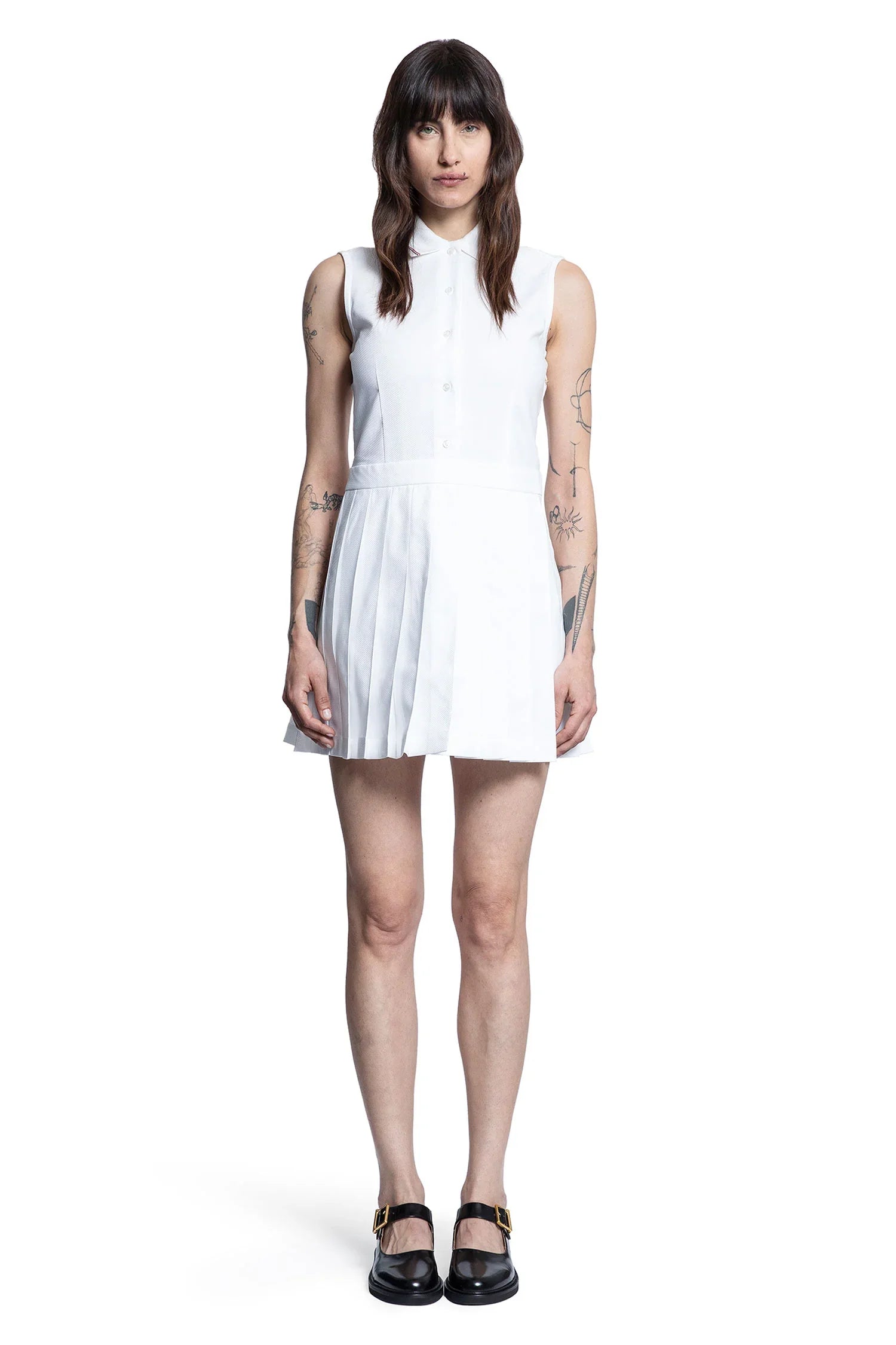 Pleated bottom shirt dress - Antonioli.eu