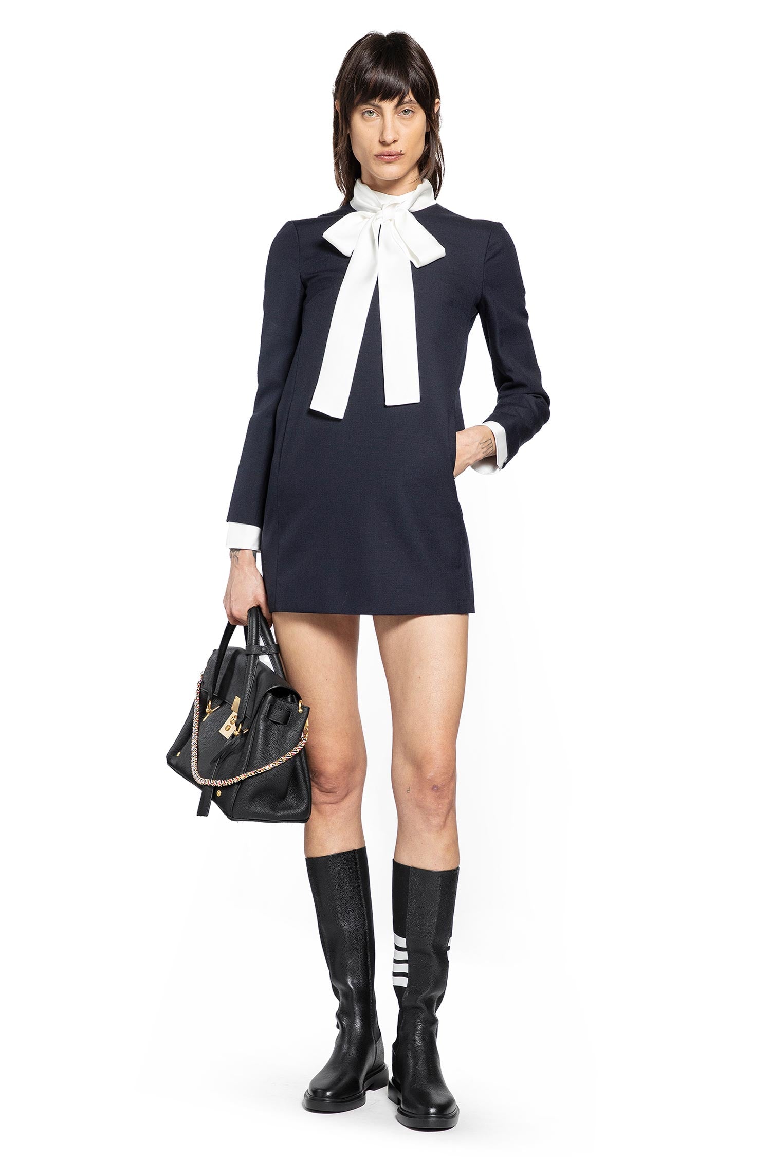 Straight Shift Dress in High-Twist Wool Suiting Antonioli.eu Straight Shift Dress in High-Twist Wool Suiting Antonioli.eu
