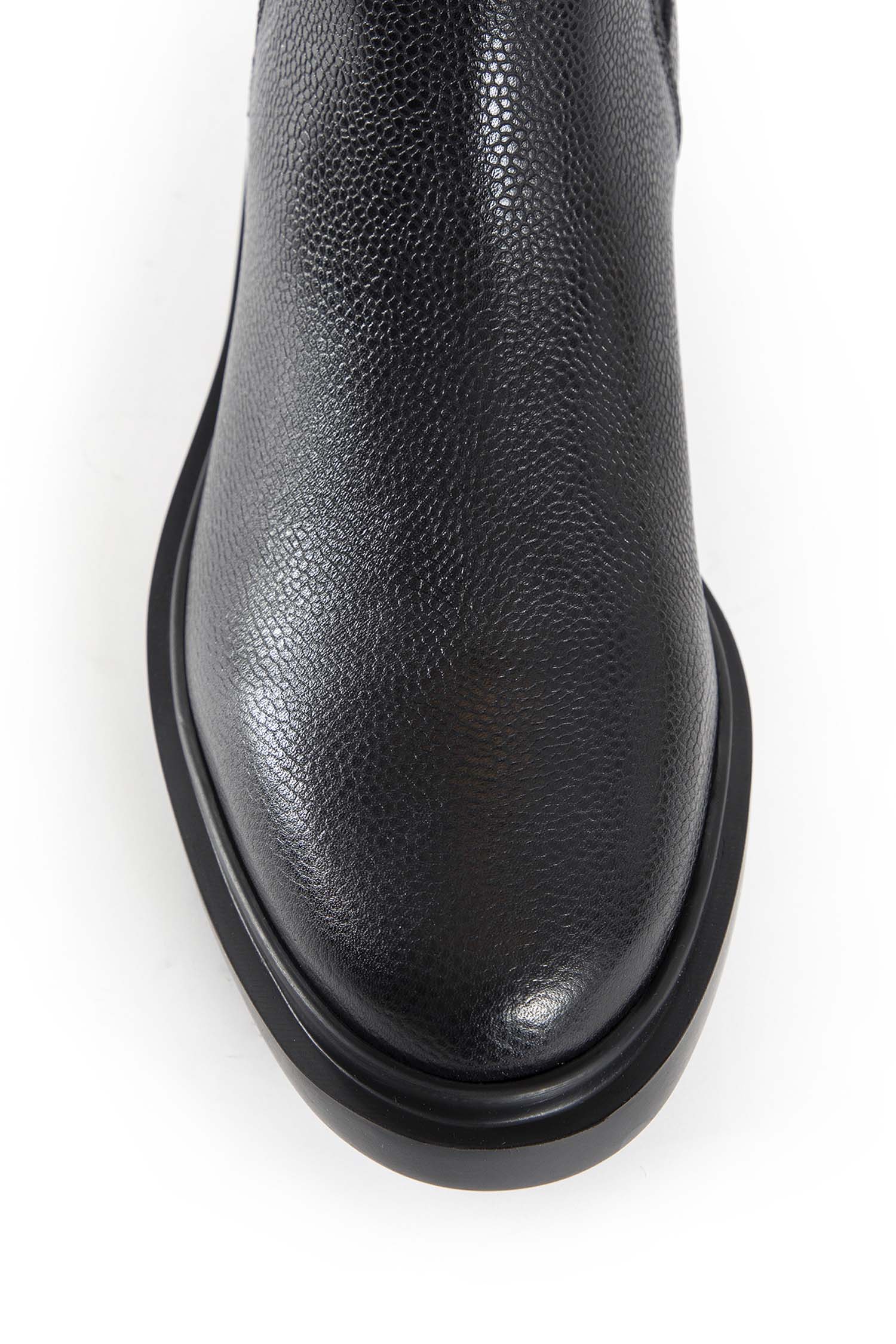 Pebble Grain 4-Bar Knee High Chelsea Boots - Antonioli.eu