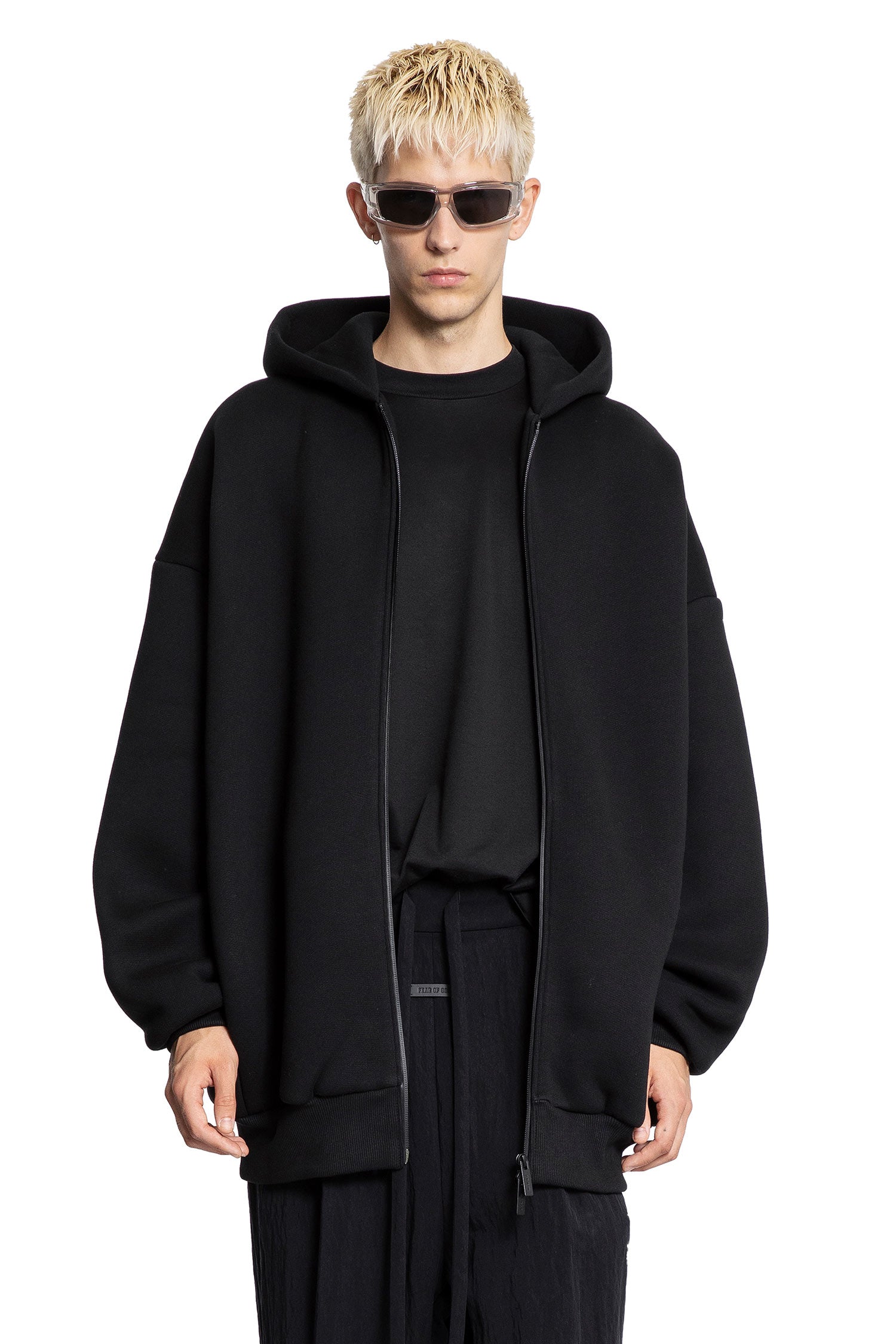 Cotton Nylon Zip-Up hoodie - Antonioli.eu