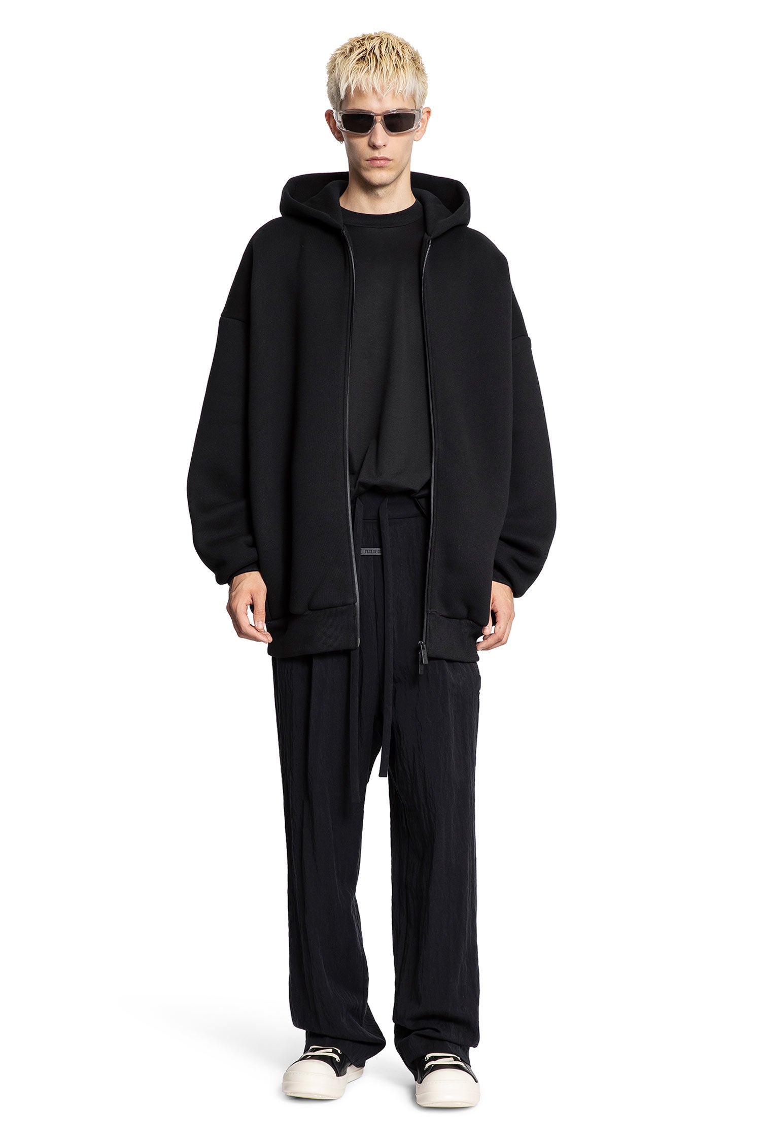 Cotton Nylon Zip-Up hoodie - Antonioli.eu