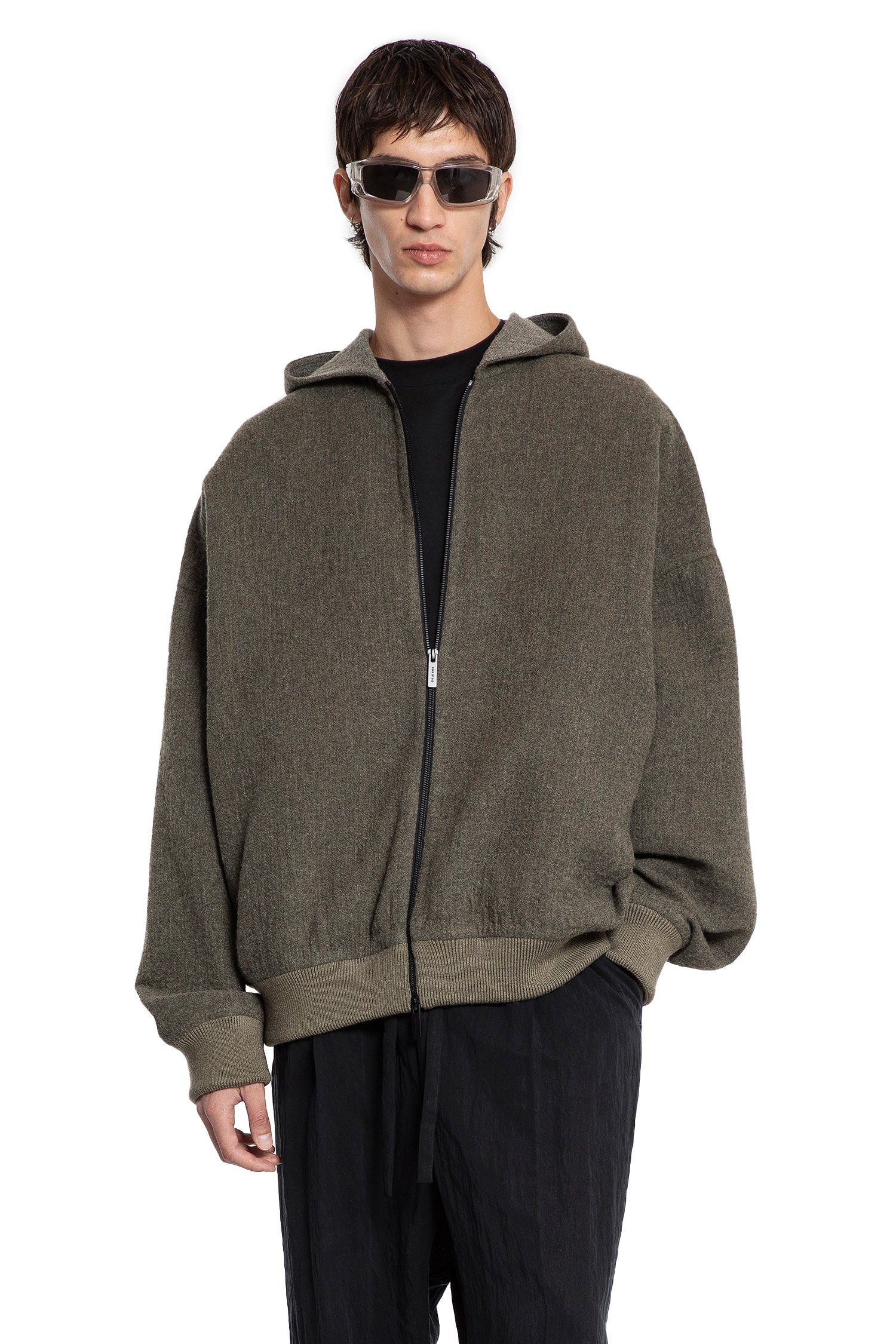 Double Wool Zip-Up Hoodie - Antonioli.eu