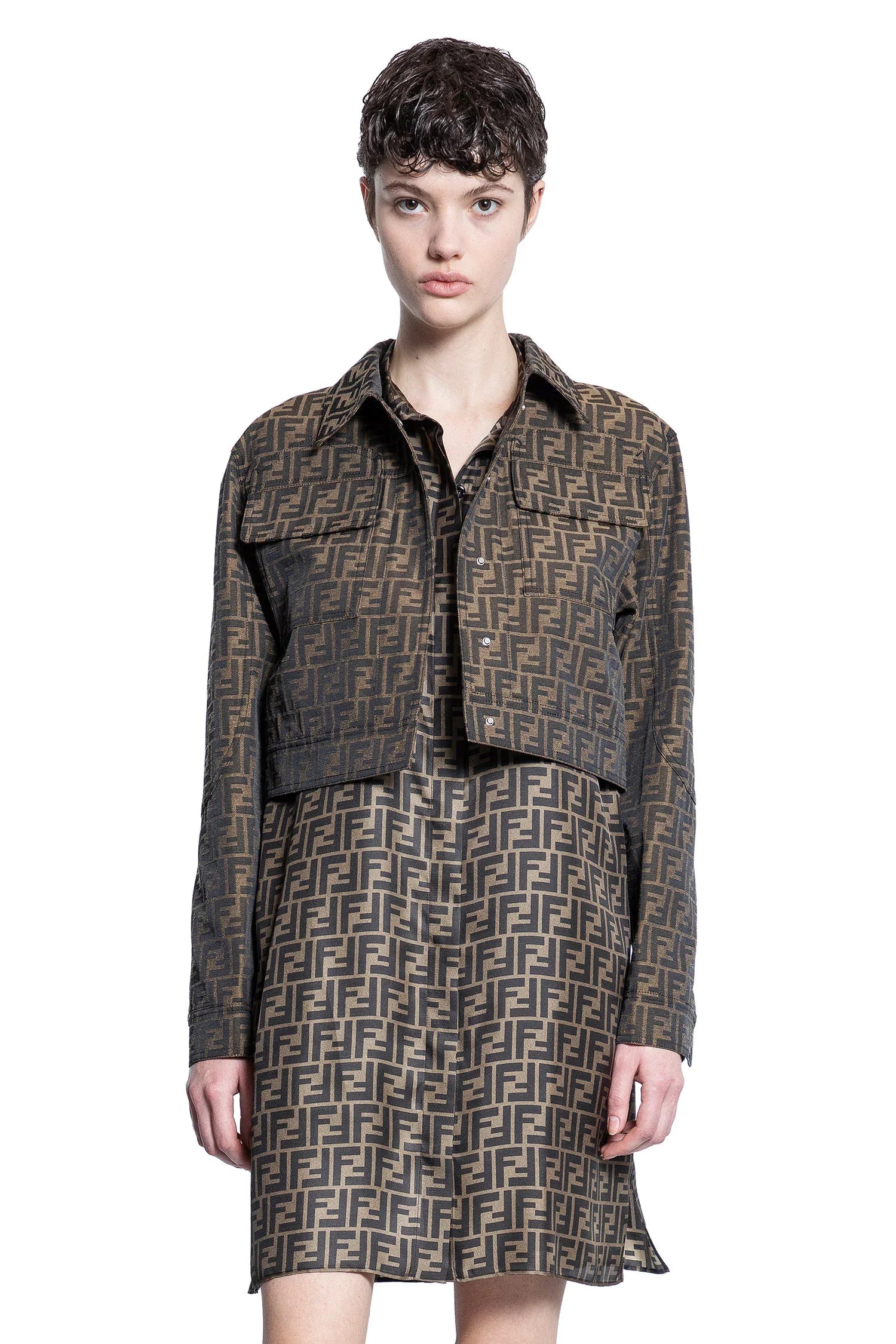 Cropped FF Canvas Blouson - Antonioli.eu