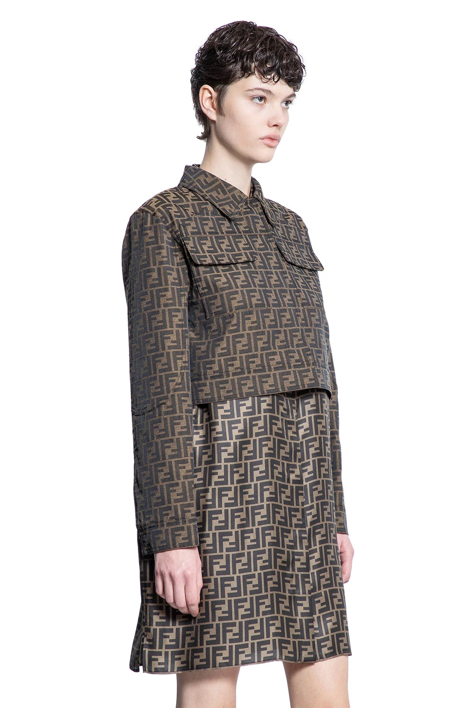 Cropped FF Canvas Blouson - Antonioli.eu