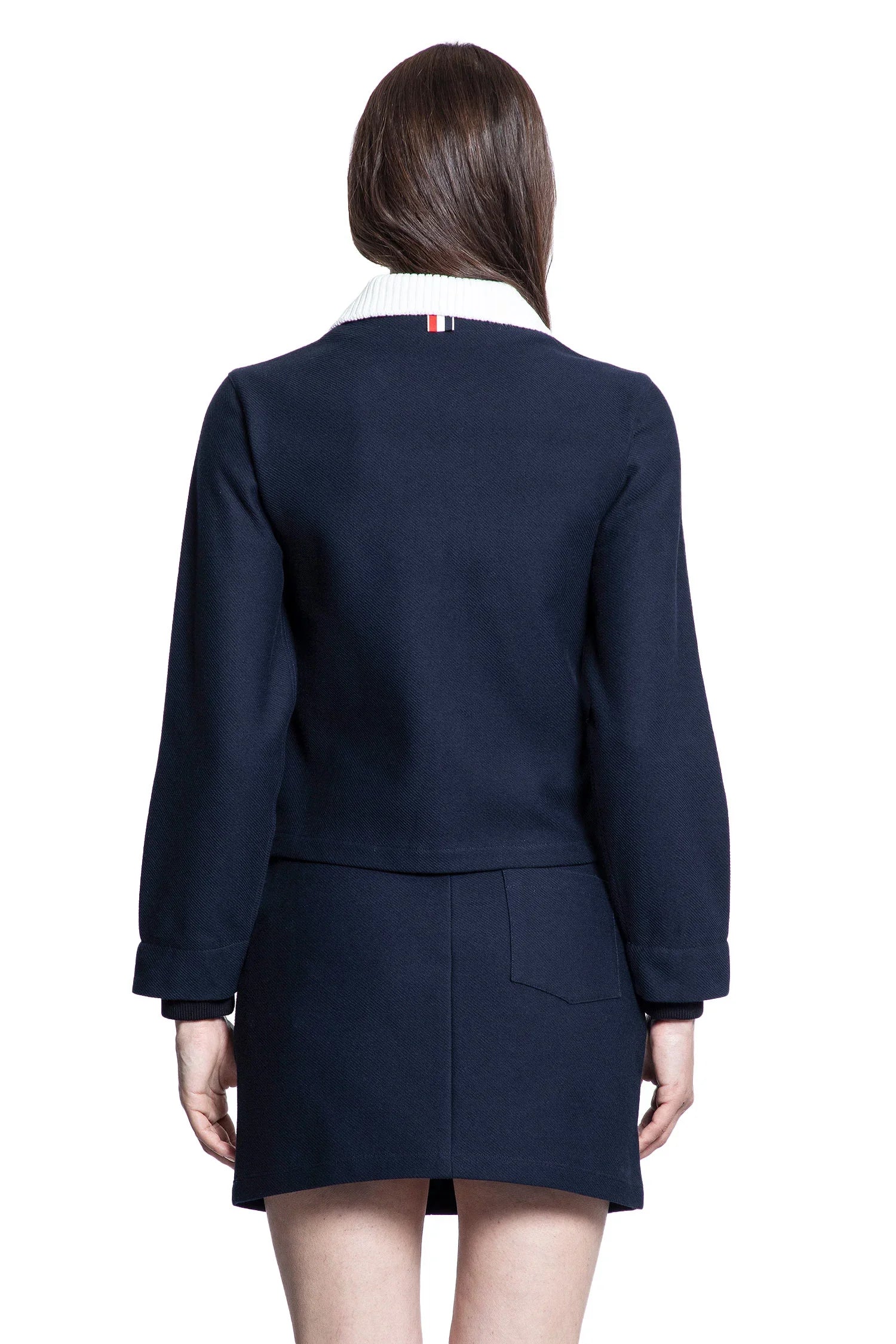 Cotton jacket with contrast collar - Antonioli.eu