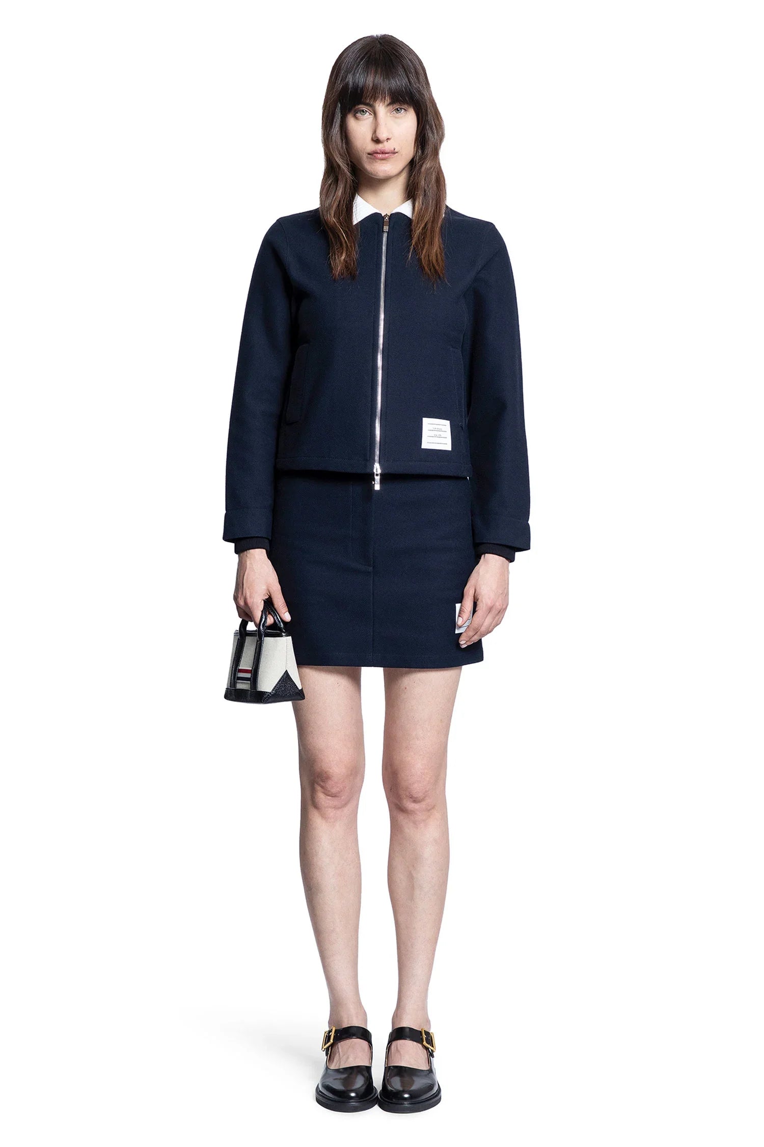 Cotton jacket with contrast collar - Antonioli.eu