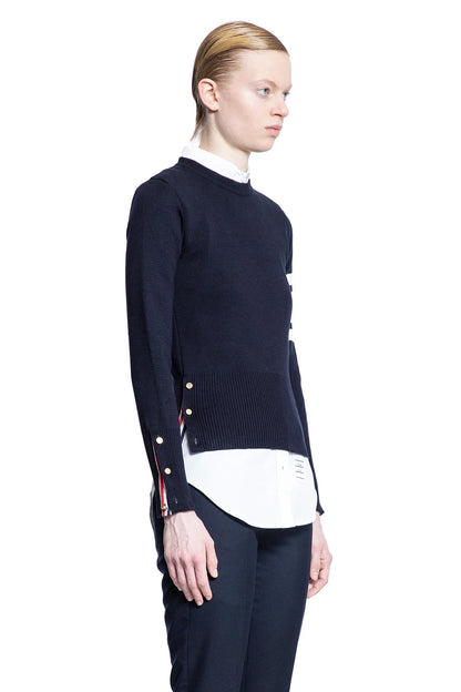 THOM BROWNE WOMAN BLUE KNITWEAR - Antonioli.eu