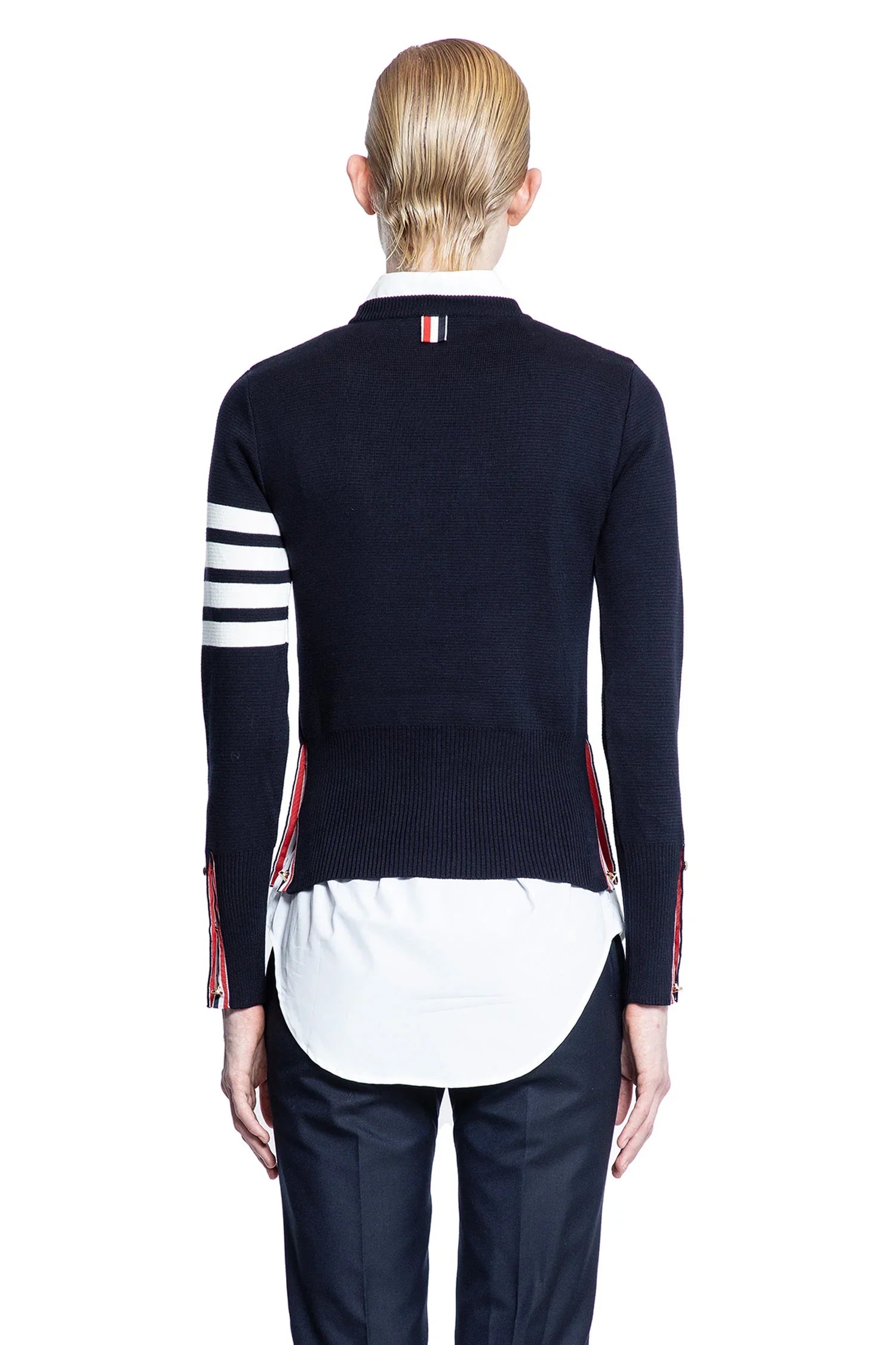 THOM BROWNE WOMAN BLUE KNITWEAR - Antonioli.eu