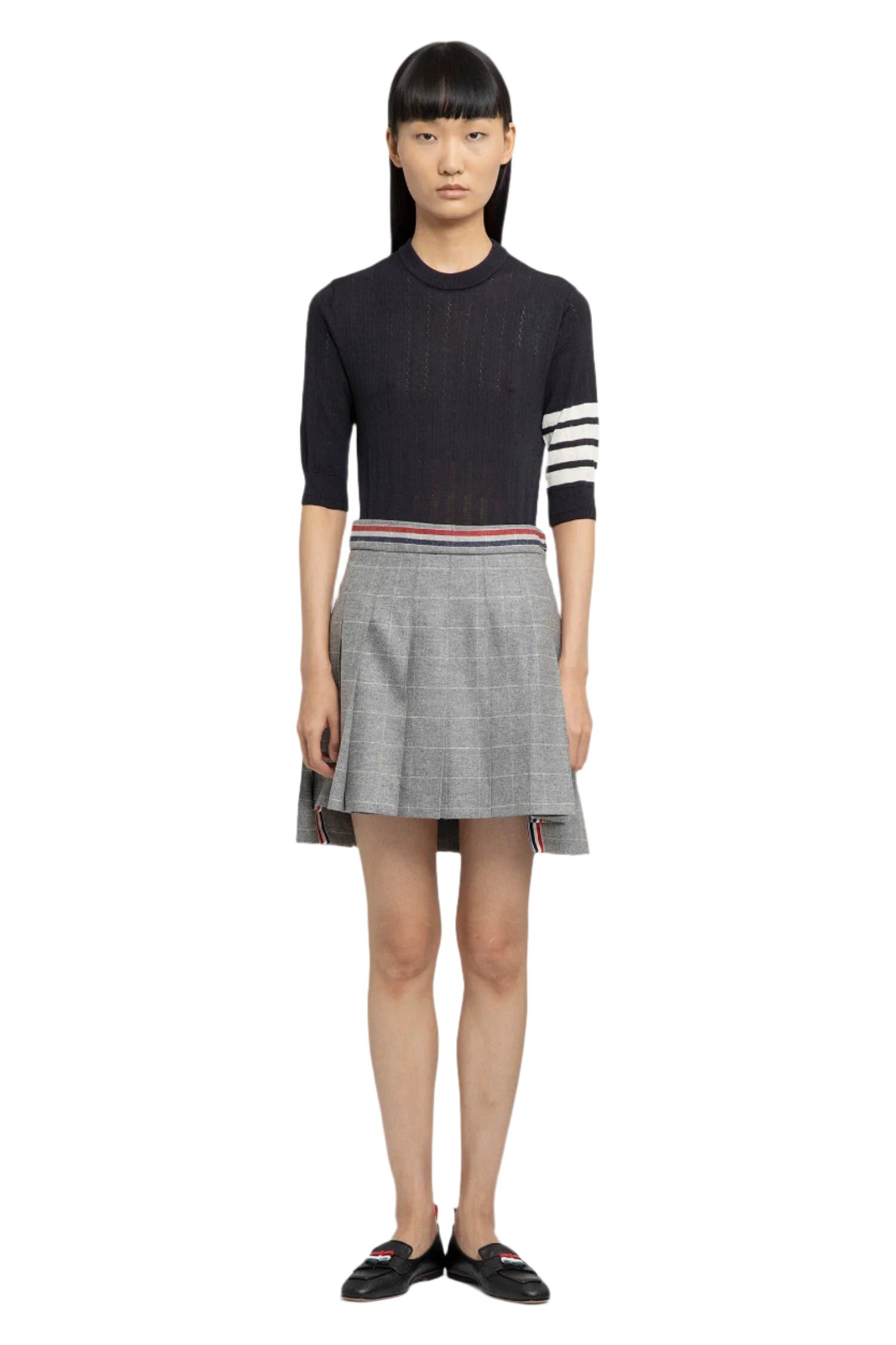 THOM BROWNE WOMAN BLUE KNITWEAR - Antonioli.eu