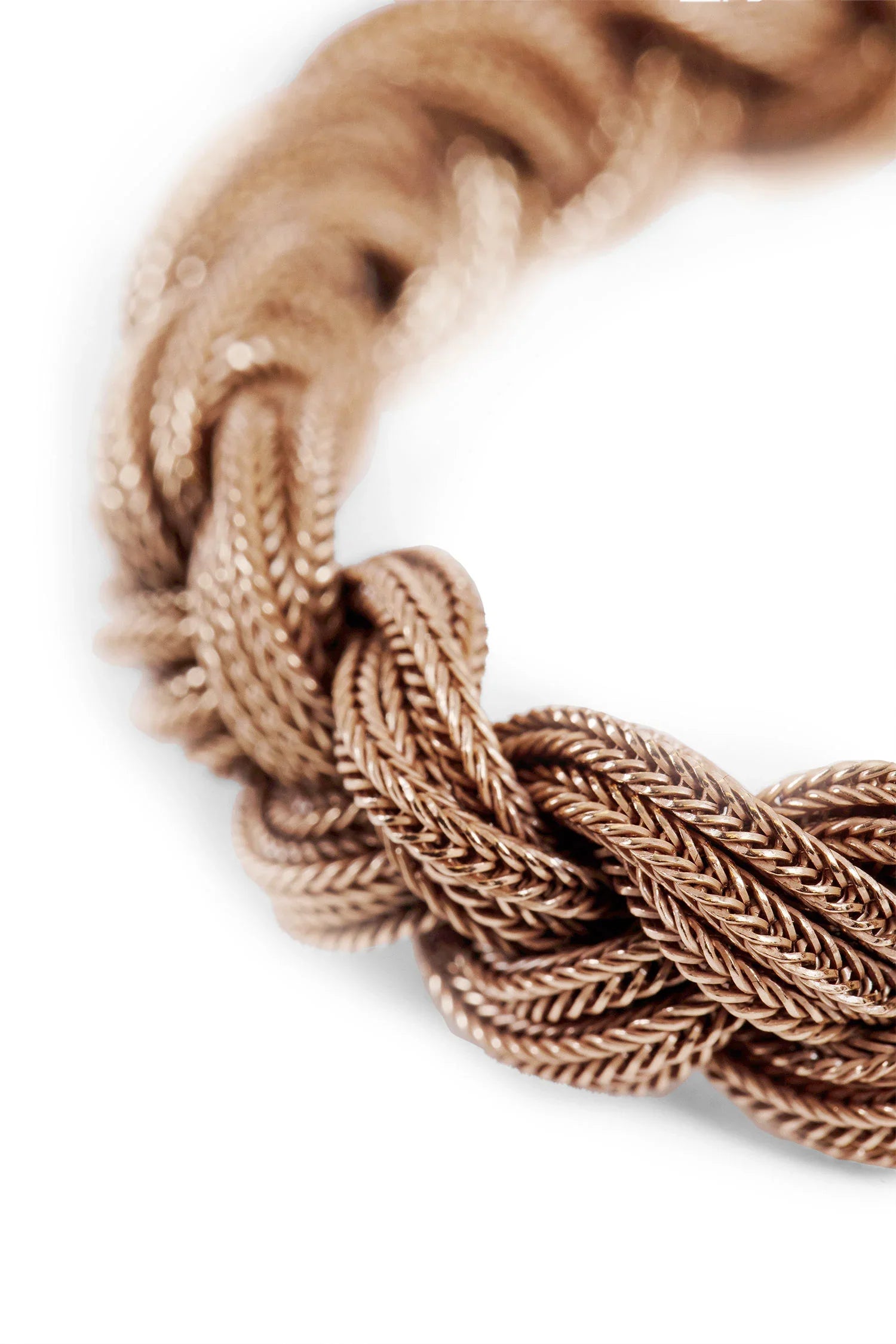 Rose Gold-Plated Braided Bracelet - Antonioli.eu
