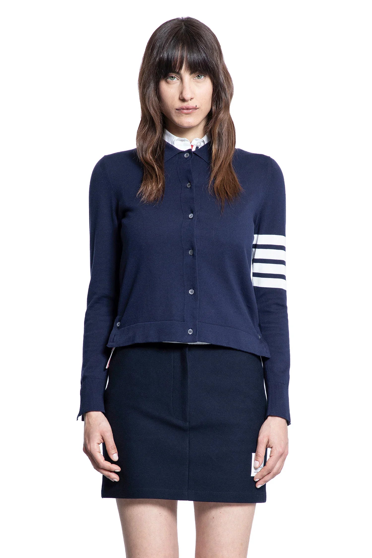 Cotton 4-bar cardigan - Antonioli.eu