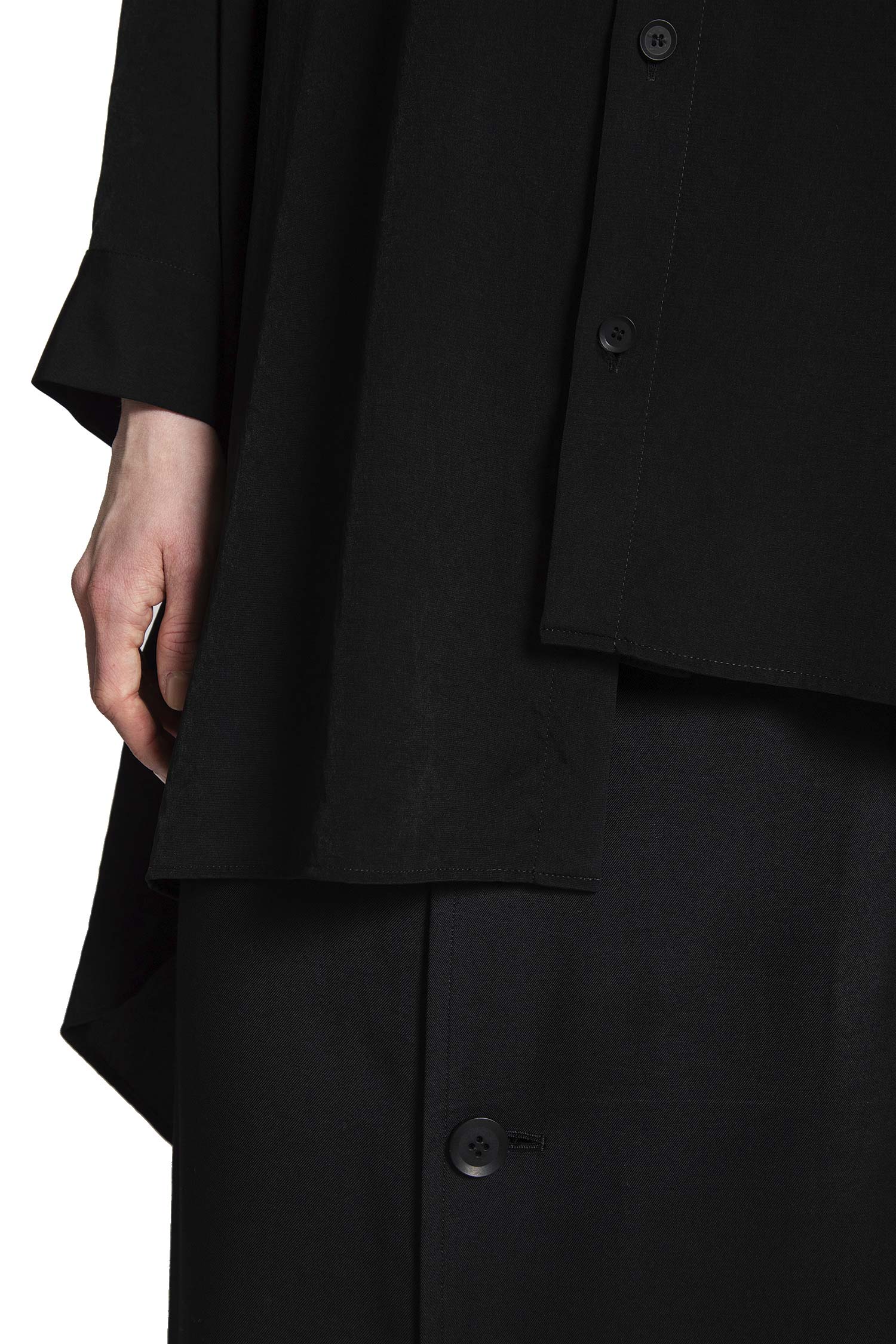 YOHJI YAMAMOTO WOMAN BLACK SHIRTS