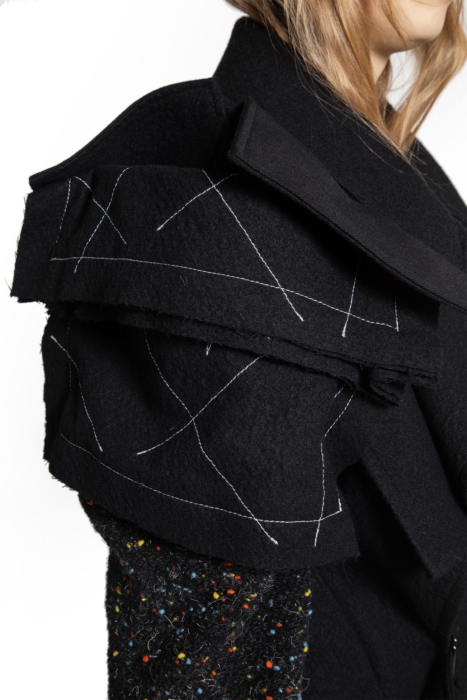 R Double Layered Belted Coat