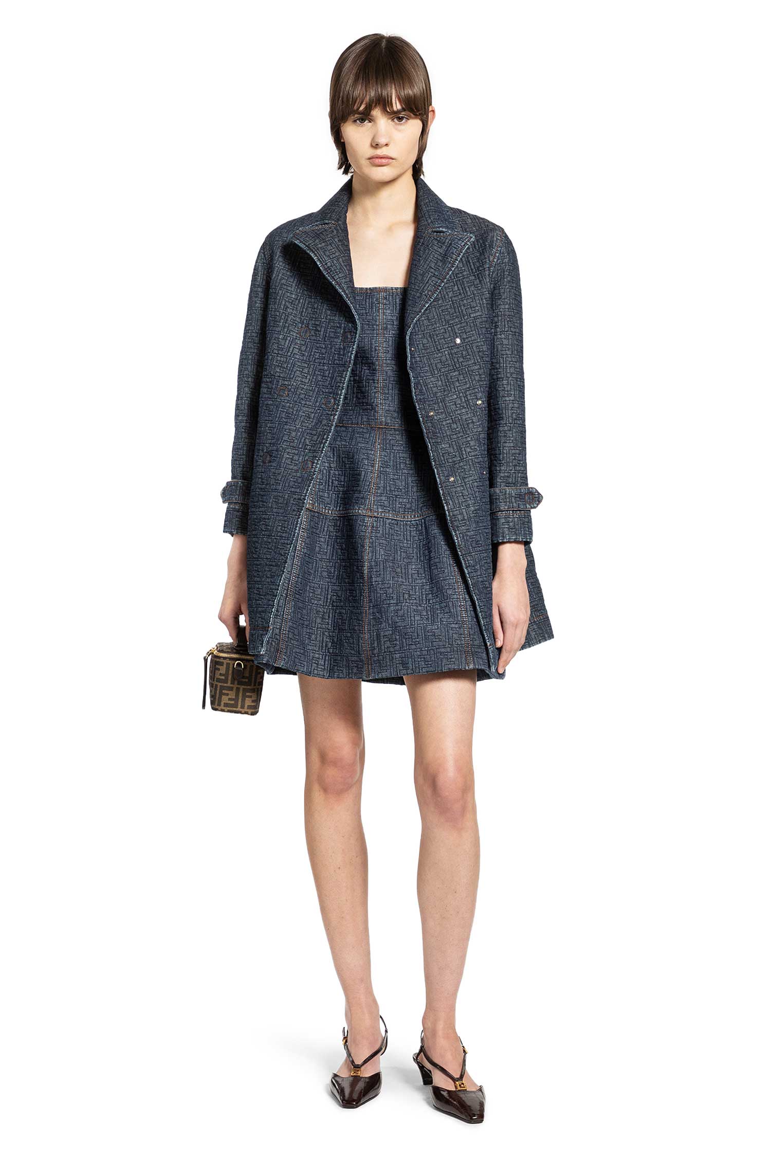 fendi dress mini Dress , Blue, Size 40- Fendi