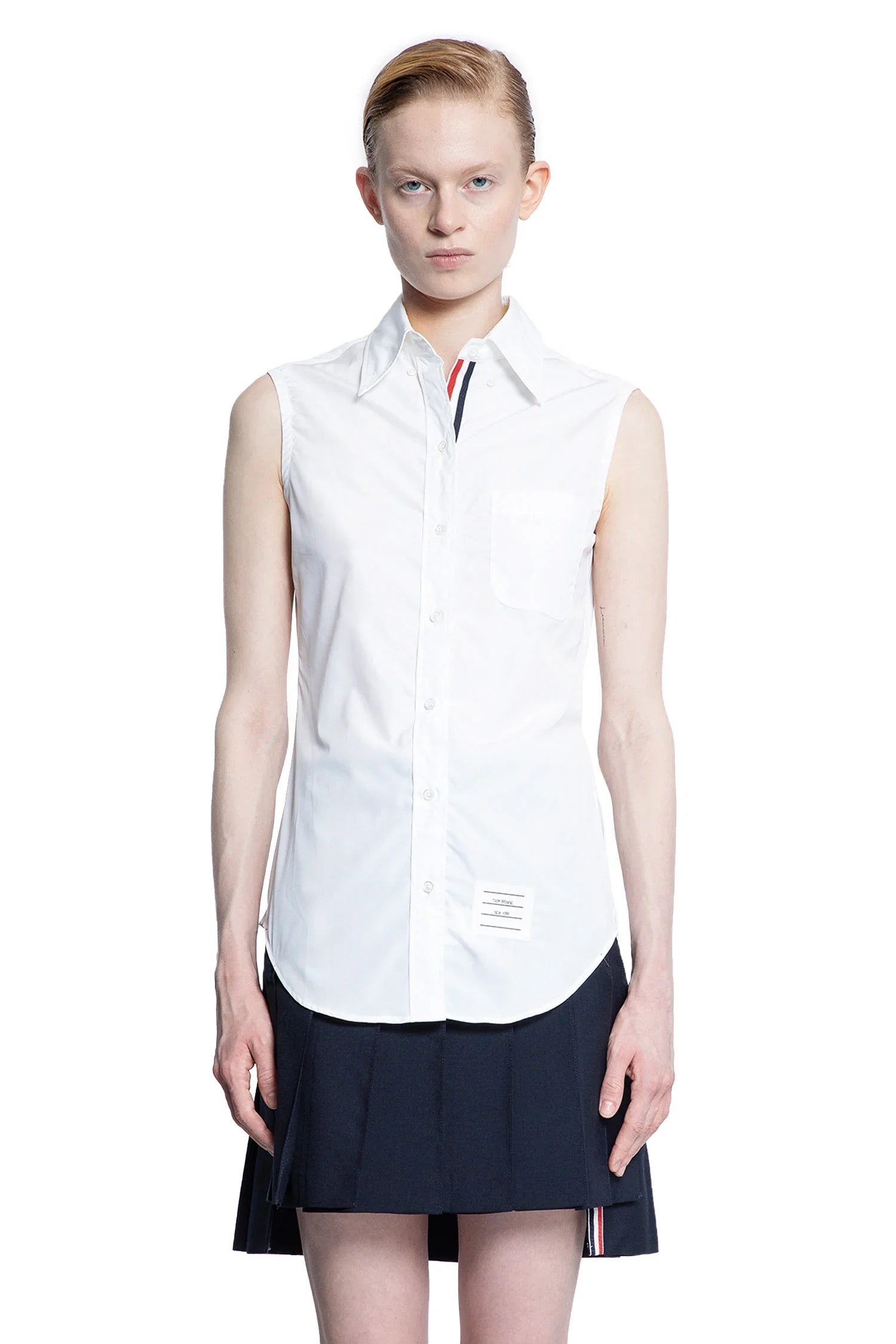 Poplin Sleeveless Shirt - Antonioli.eu