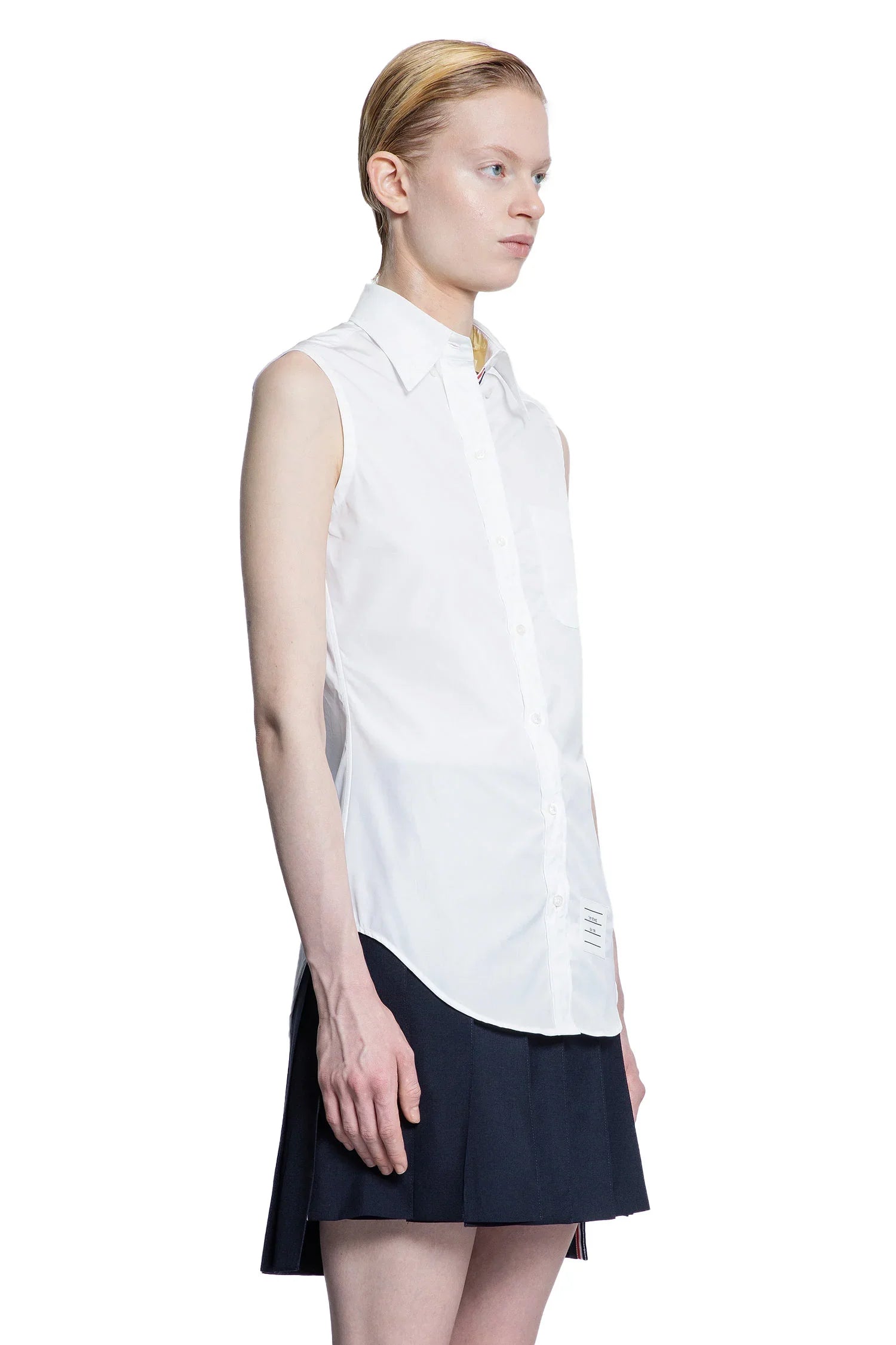 Poplin Sleeveless Shirt - Antonioli.eu