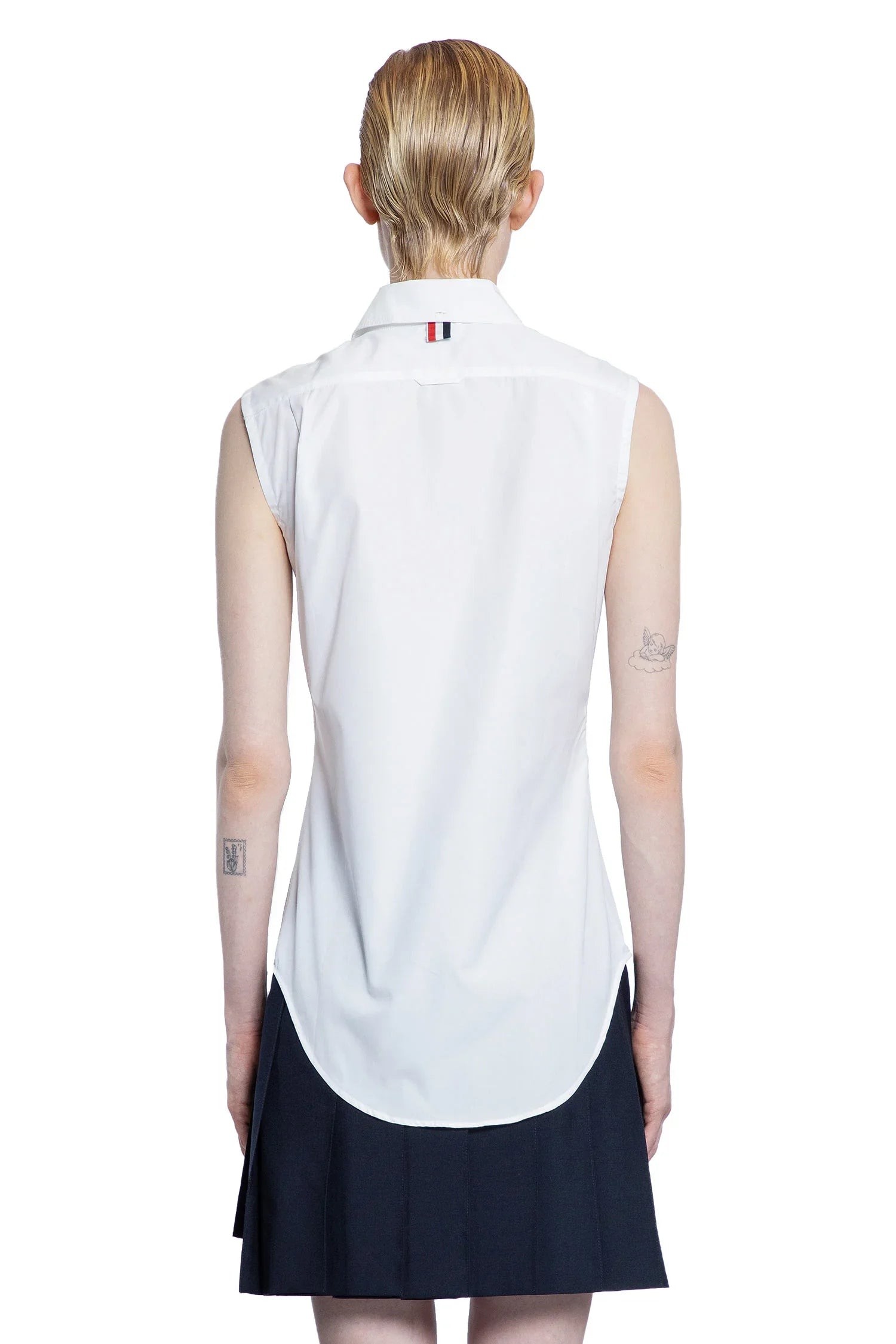 Poplin Sleeveless Shirt - Antonioli.eu