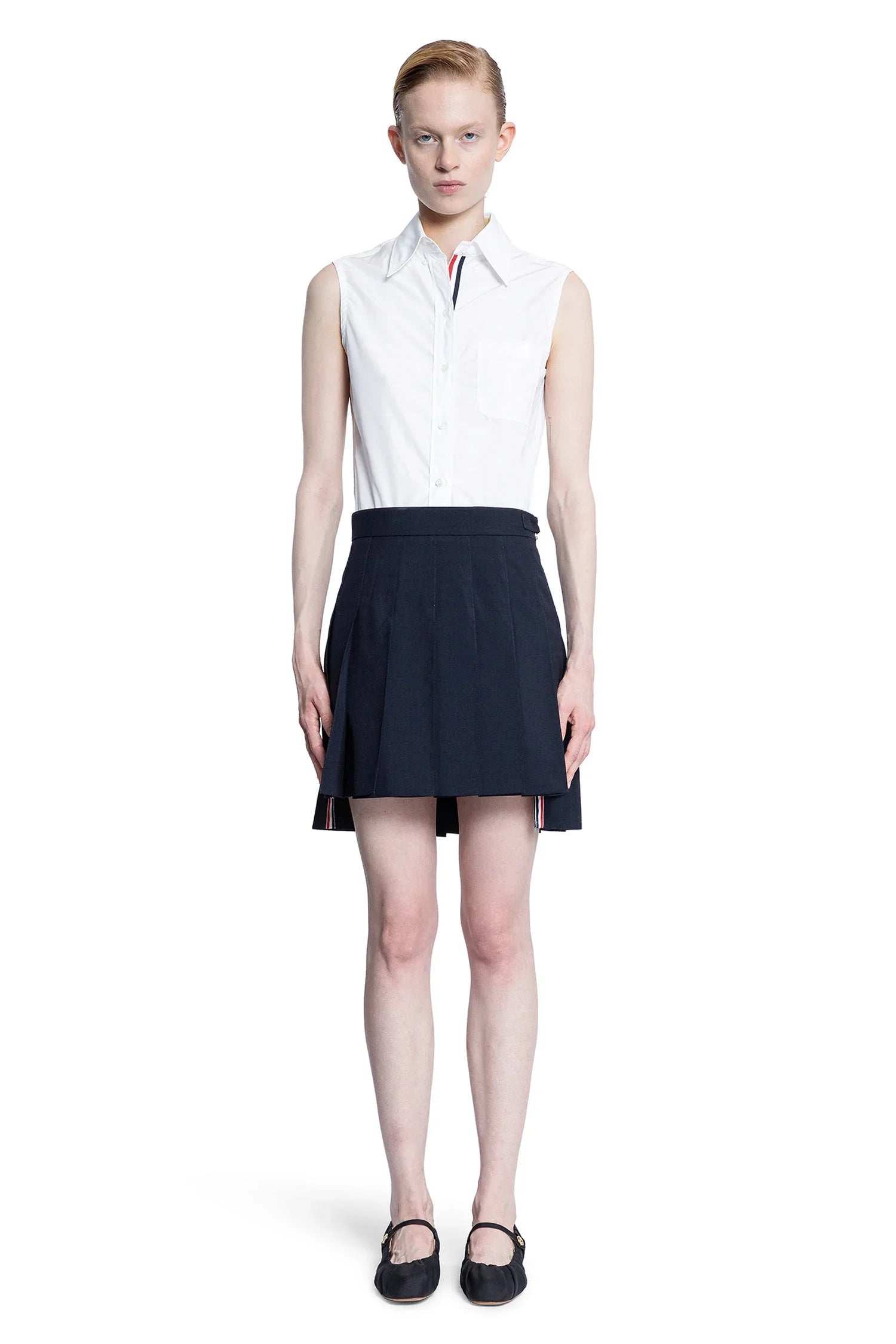 Poplin Sleeveless Shirt - Antonioli.eu