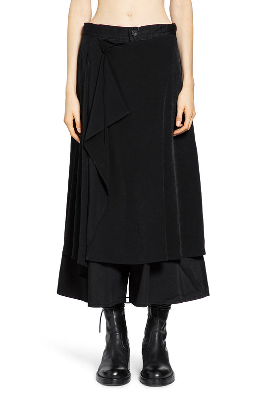 YOHJI YAMAMOTO WOMAN BLACK TROUSERS