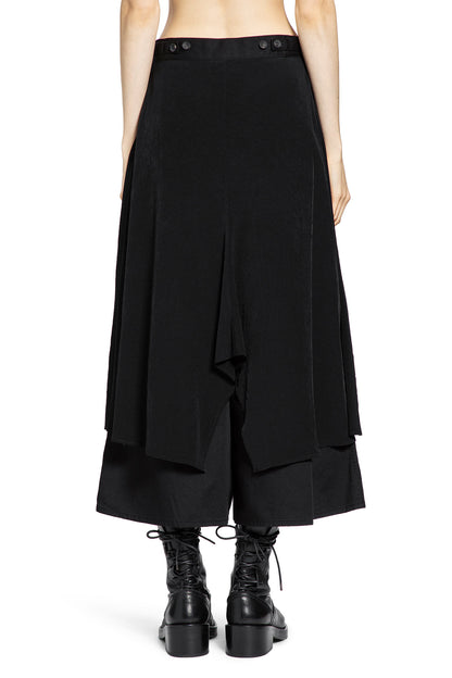 YOHJI YAMAMOTO WOMAN BLACK TROUSERS