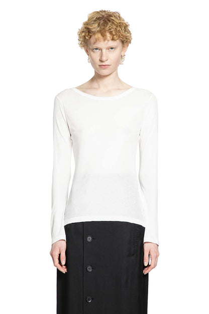 YOHJI YAMAMOTO WOMAN BLACK T-SHIRTS & TANK TOPS