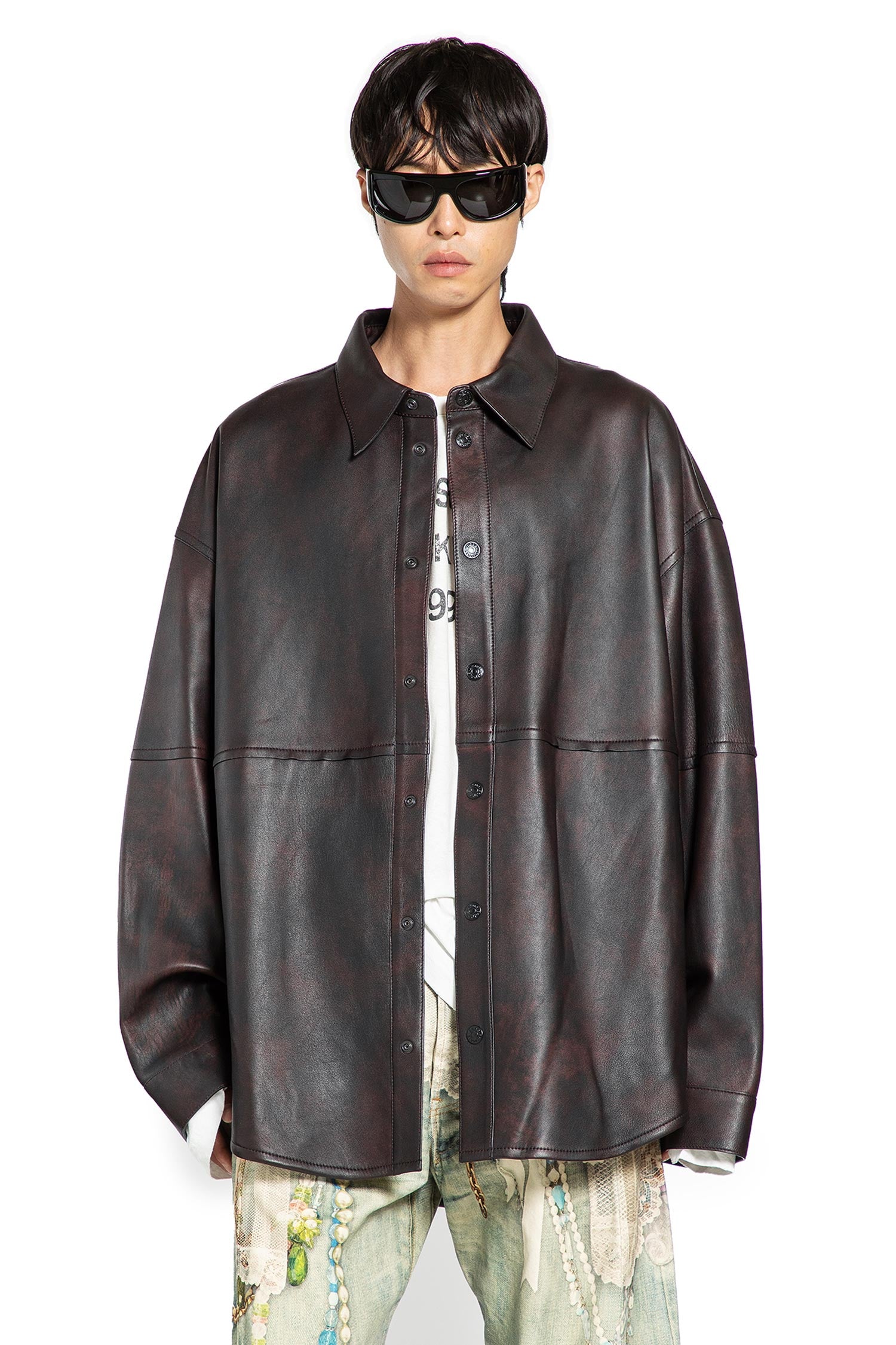 Leather Shirt Jacket - Antonioli.eu