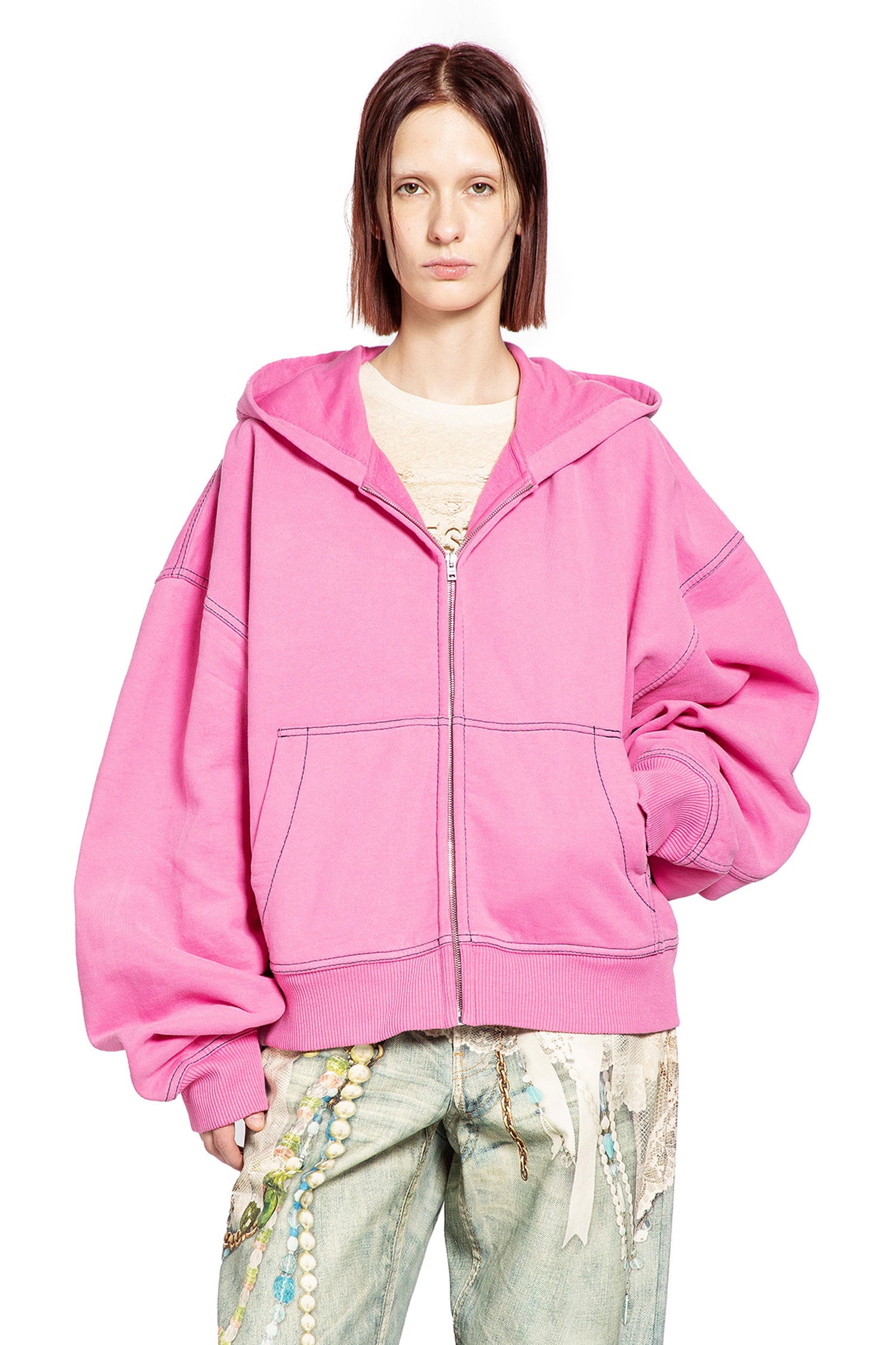 Signature Logo Zip-Up Hoodie - Antonioli.eu