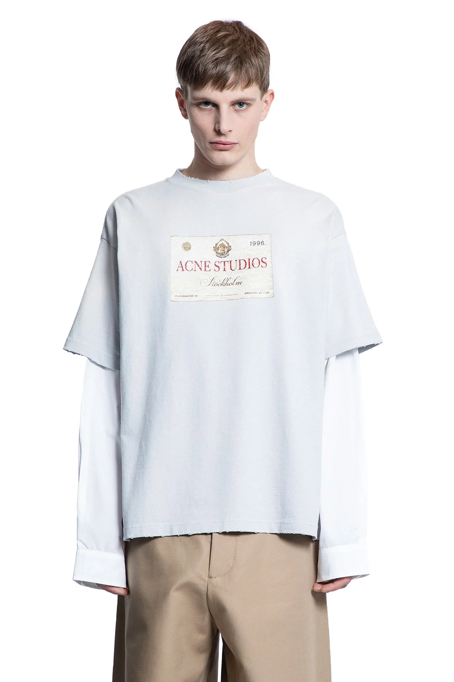 Layered Logo Long Sleeve T-Shirt - Antonioli.eu
