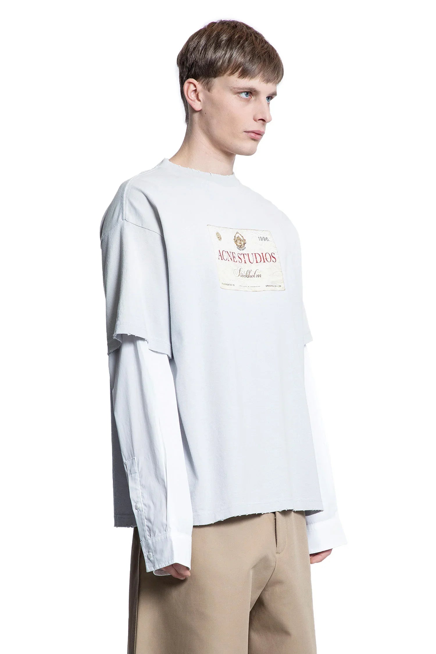 Layered Logo Long Sleeve T-Shirt - Antonioli.eu