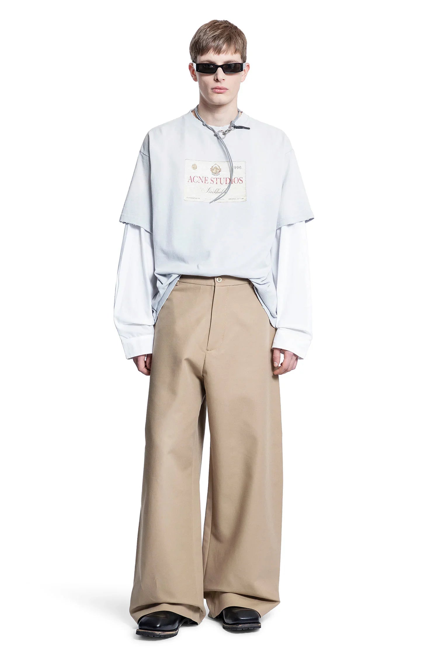Layered Logo Long Sleeve T-Shirt - Antonioli.eu