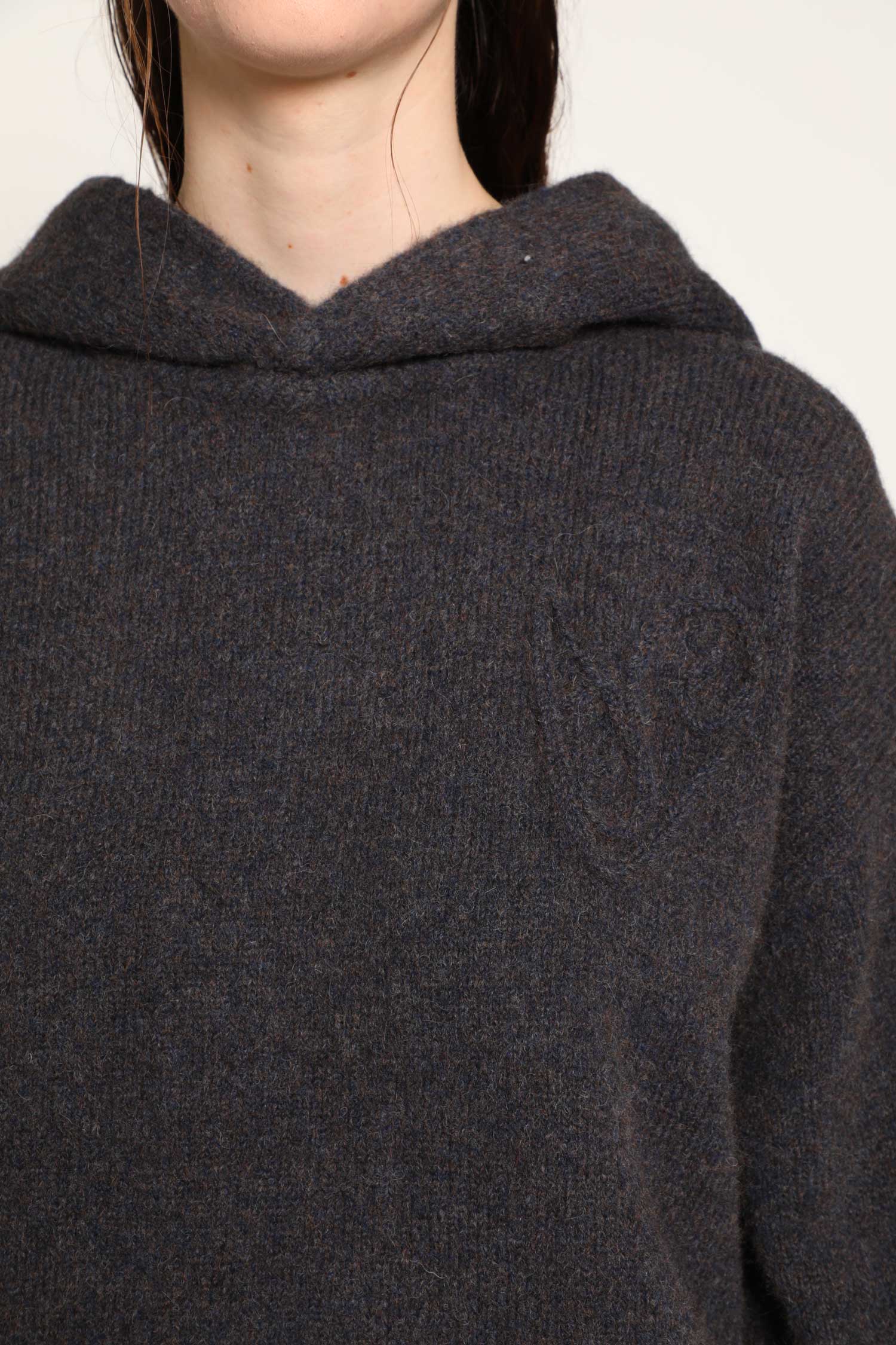 Layered Wool Hoodie