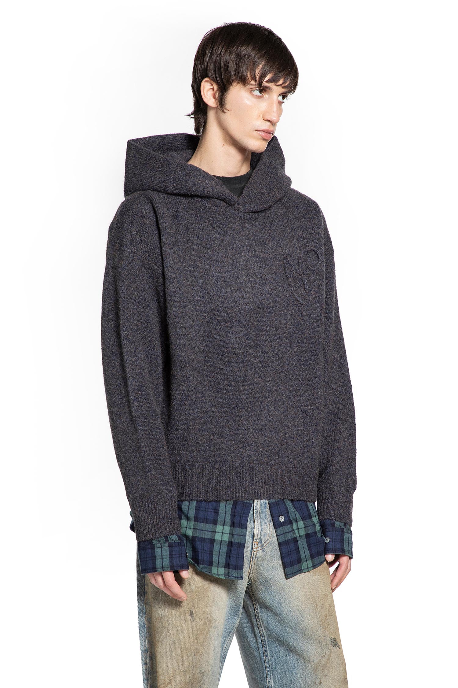 Layered Wool Hoodie