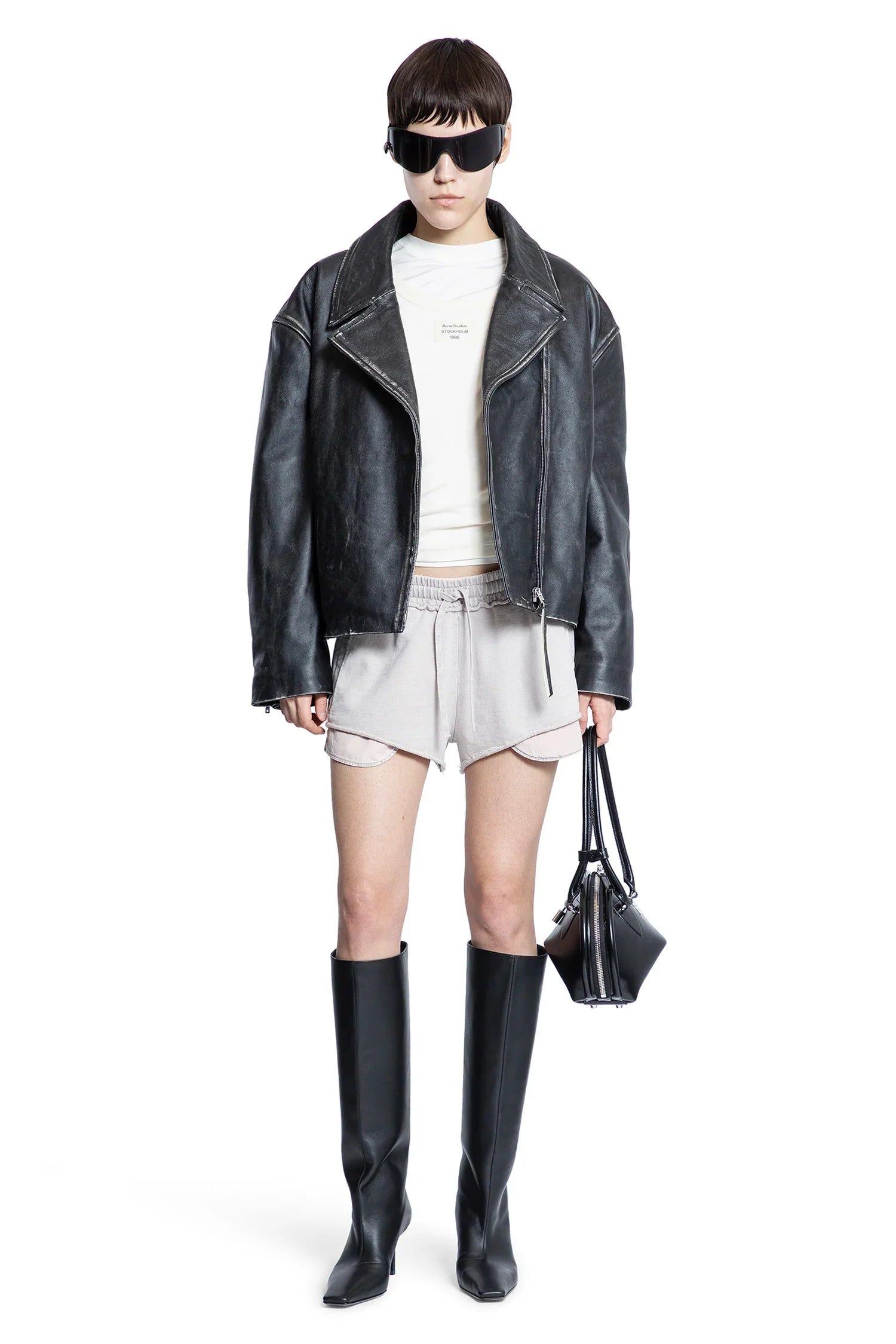 ACNE STUDIOS WOMAN GREY SHORTS - Antonioli.eu