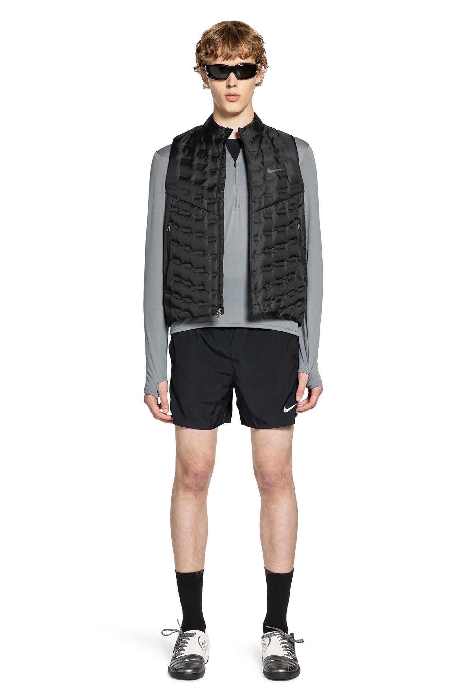 NIKE MAN GREY T-SHIRTS & TANK TOPS
