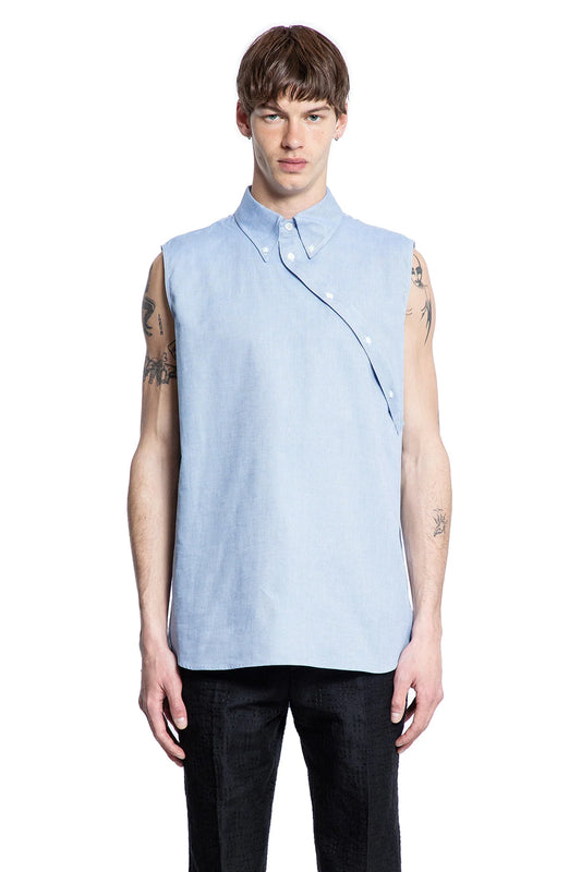 Sleeveless Oxford Cotton Shirt - Antonioli.eu